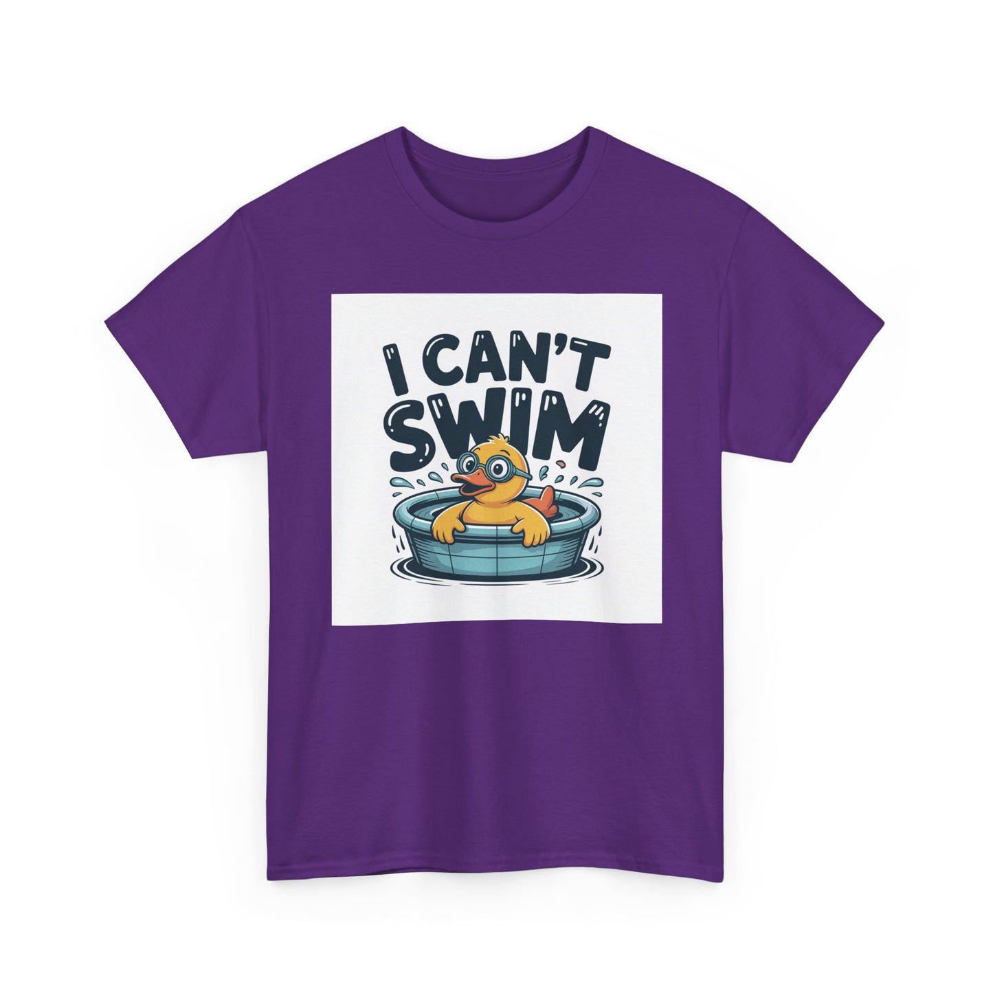 I Can't Swim Duck T-Shirt — Cute Funny Pool Float Graphic Tee