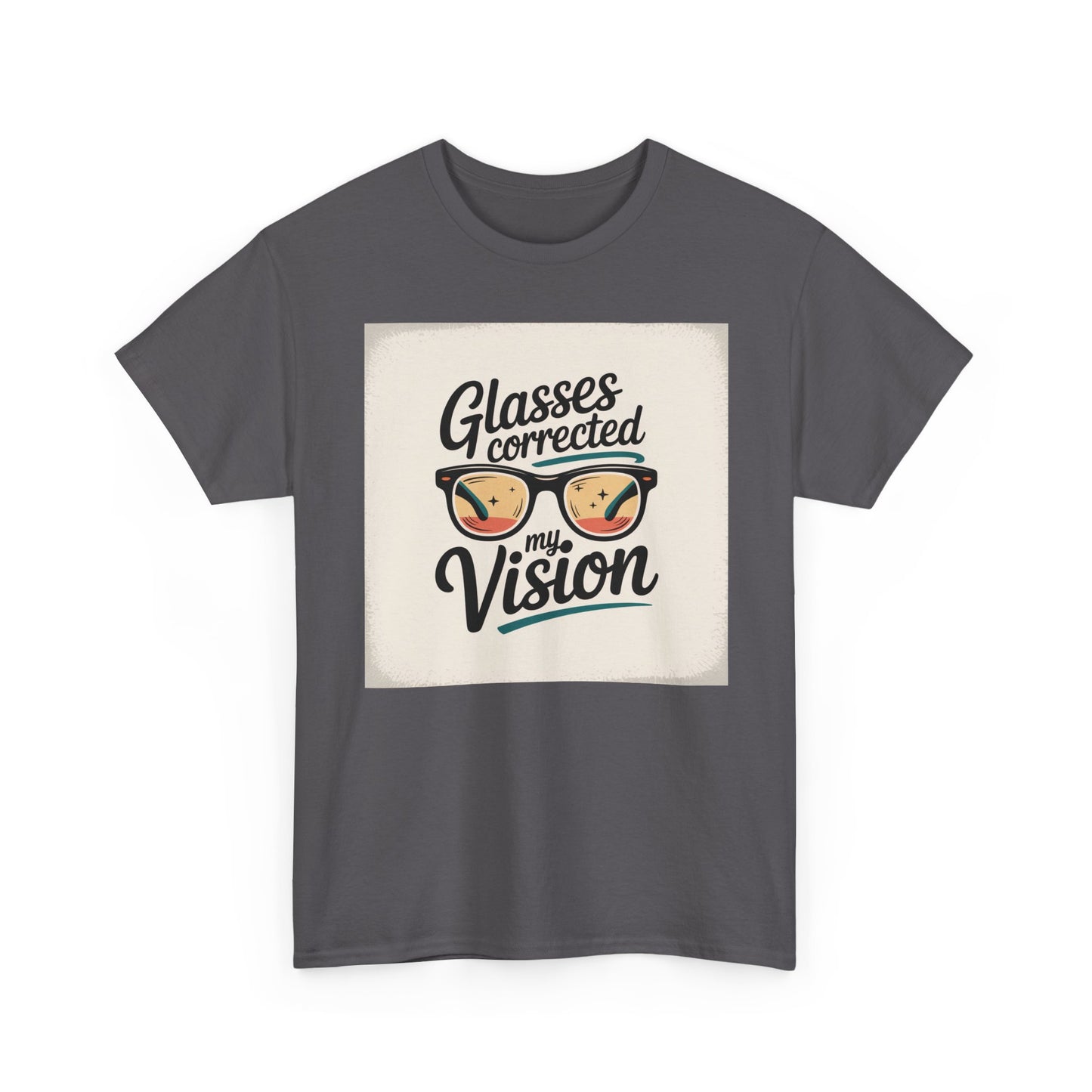 T-Shirt — "Glasses Corrected My Vision" Retro Eyewear Graphic Tee