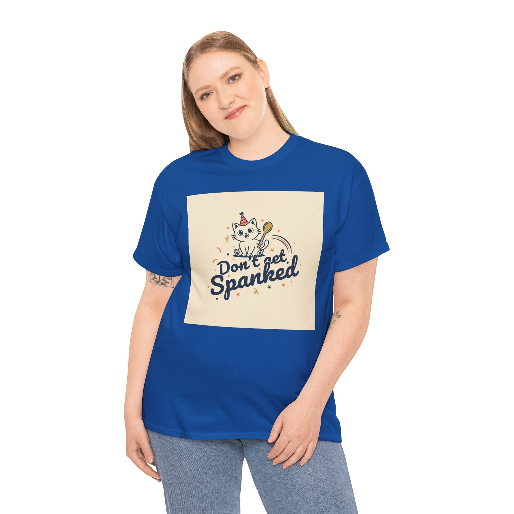 Don’t Get Spanked Cat Tee — Cute Retro Kitten Graphic T-Shirt Printify