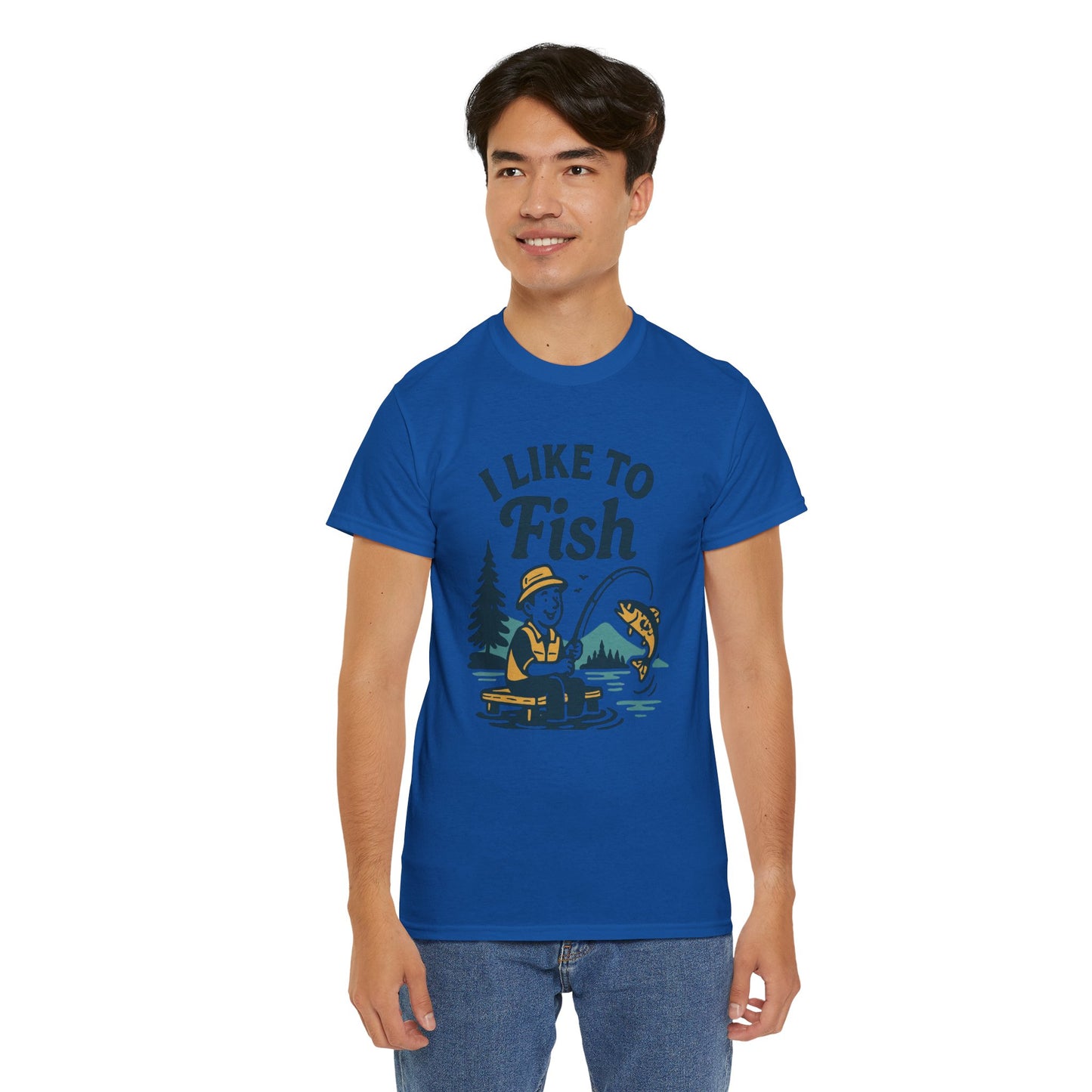 Fishing T-Shirt — "I Like to Fish" Vintage Outdoors Tee