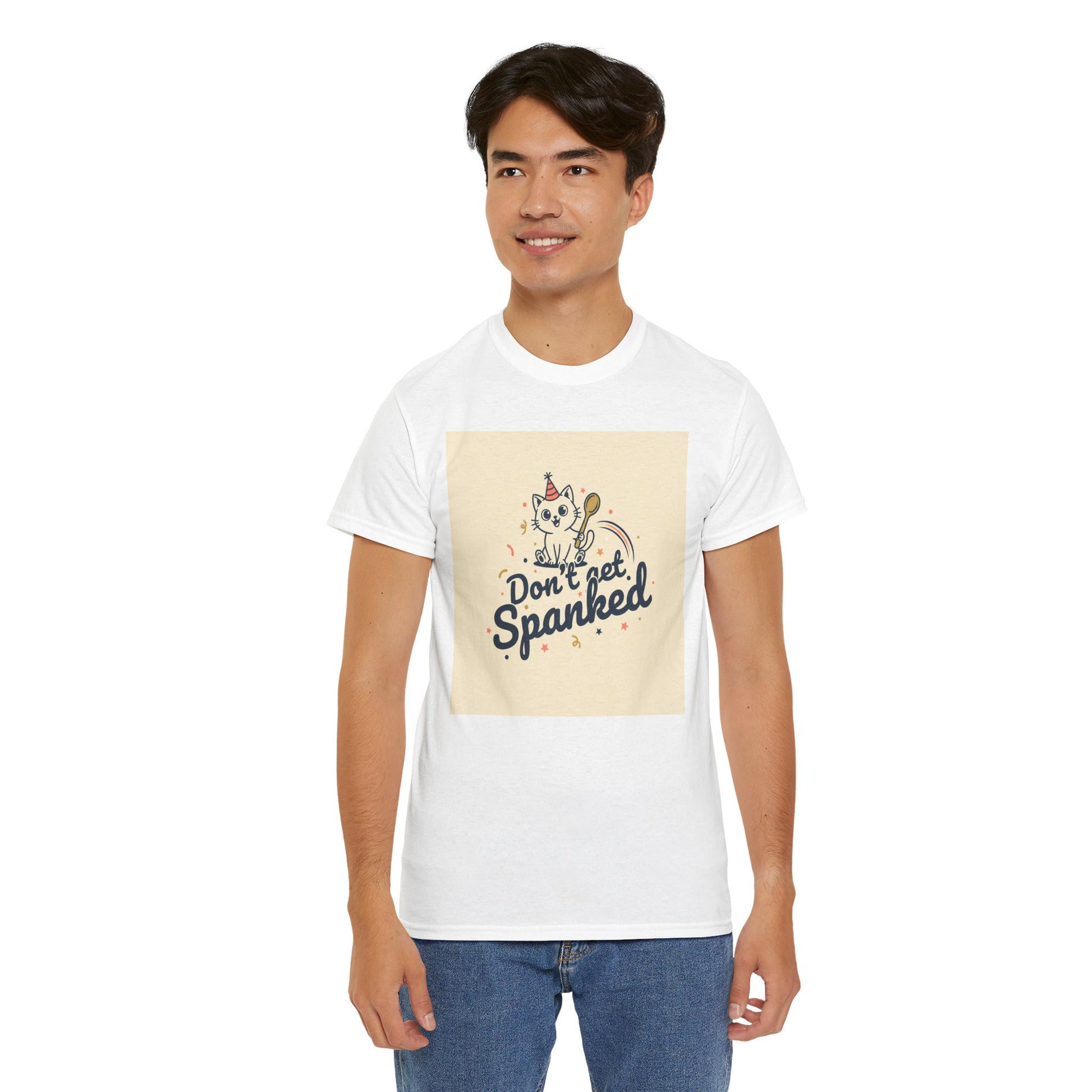 Don’t Get Spanked Cat Tee — Cute Retro Kitten Graphic T-Shirt Printify
