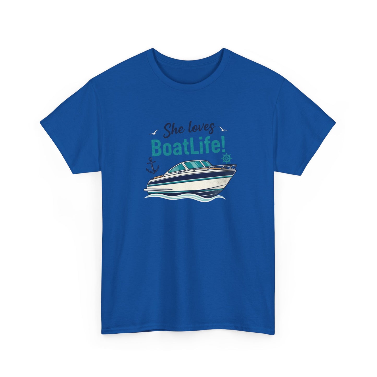 Boat Life T-Shirt — "She Loves BoatLife!" Graphic Tee for Boating Fans