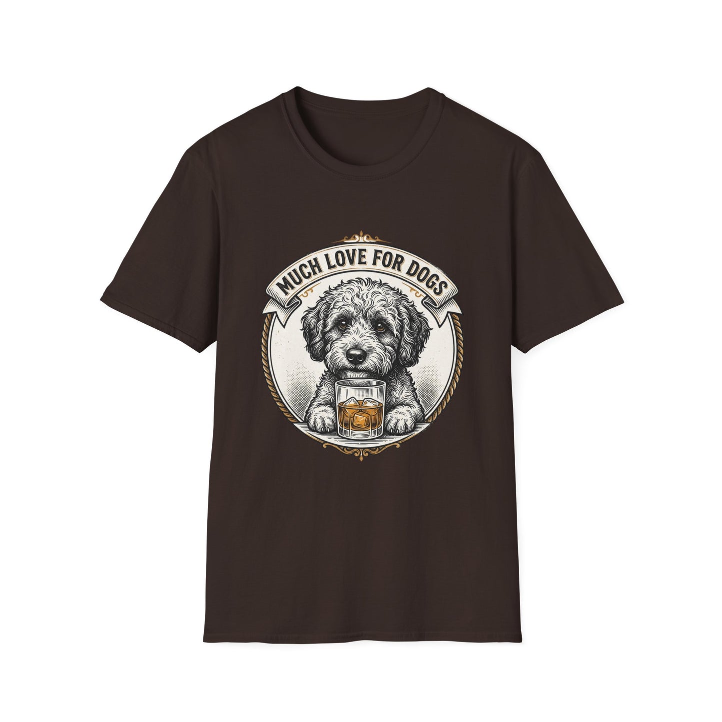 Much Love for Dogs T-Shirt — Vintage Dog Illustration Tee