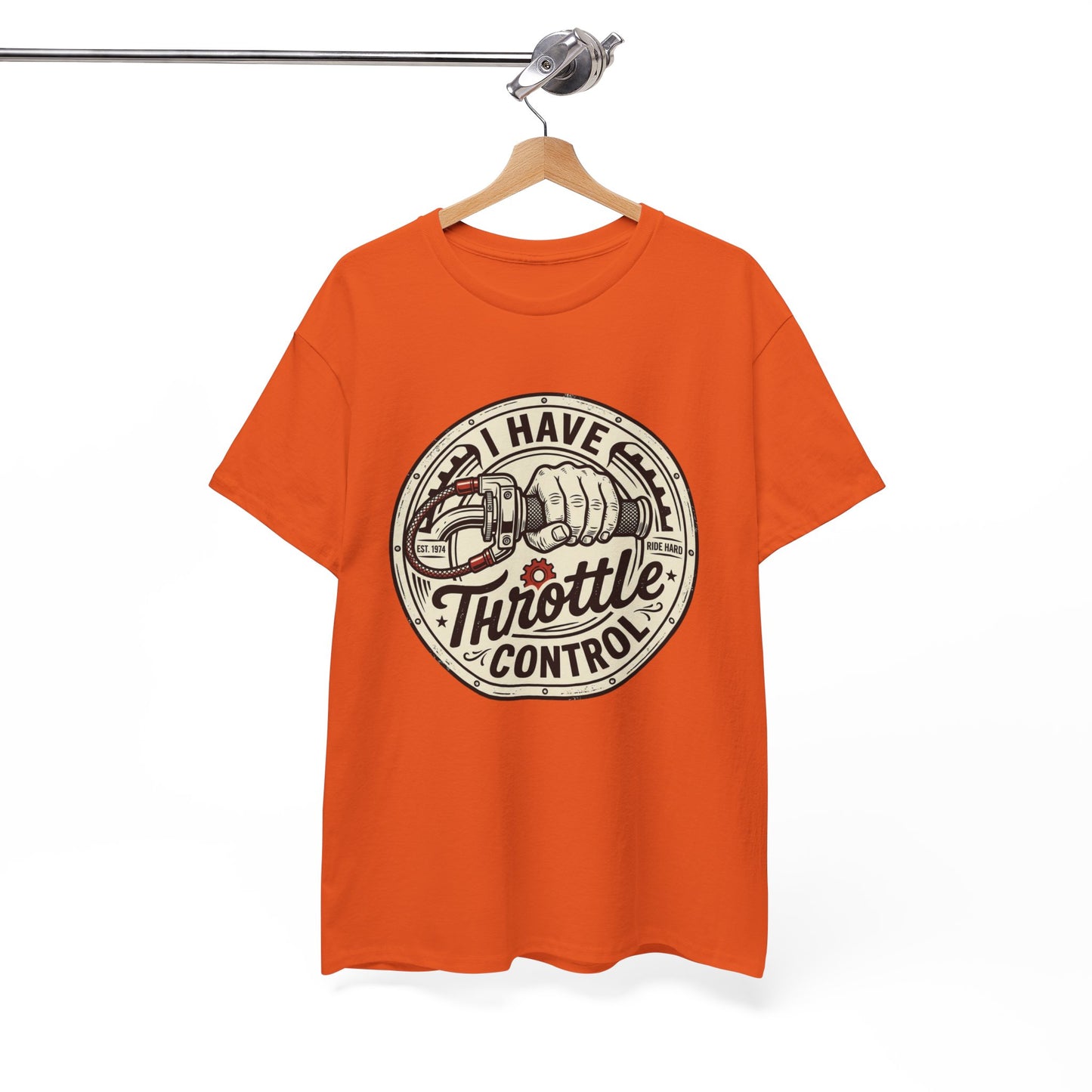 Throttle Control T-Shirt — "I Have Throttle Control" Vintage Motorcycle Tee