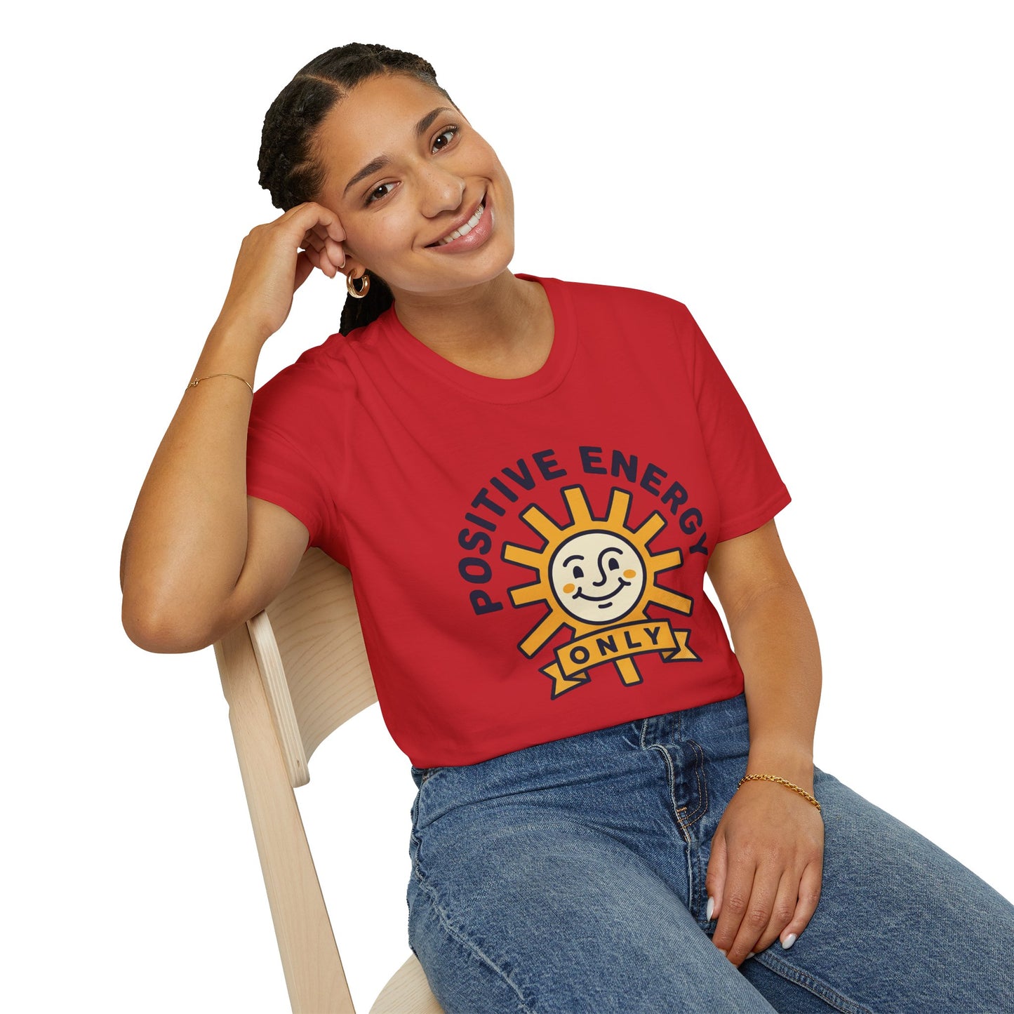 Positive Energy T-Shirt — Sunny 'Positive Energy Only' Graphic Tee