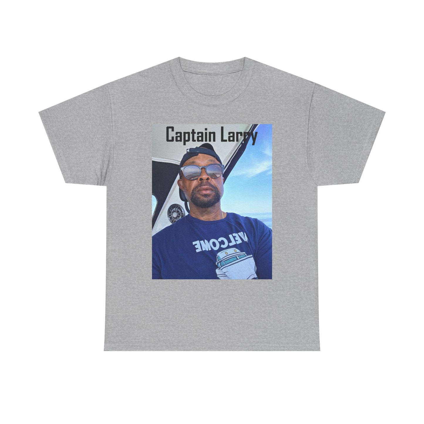 Custom Photo Print T-Shirt — Personalized Selfie Tee ("Welcome" Coffee Graphic) Printify