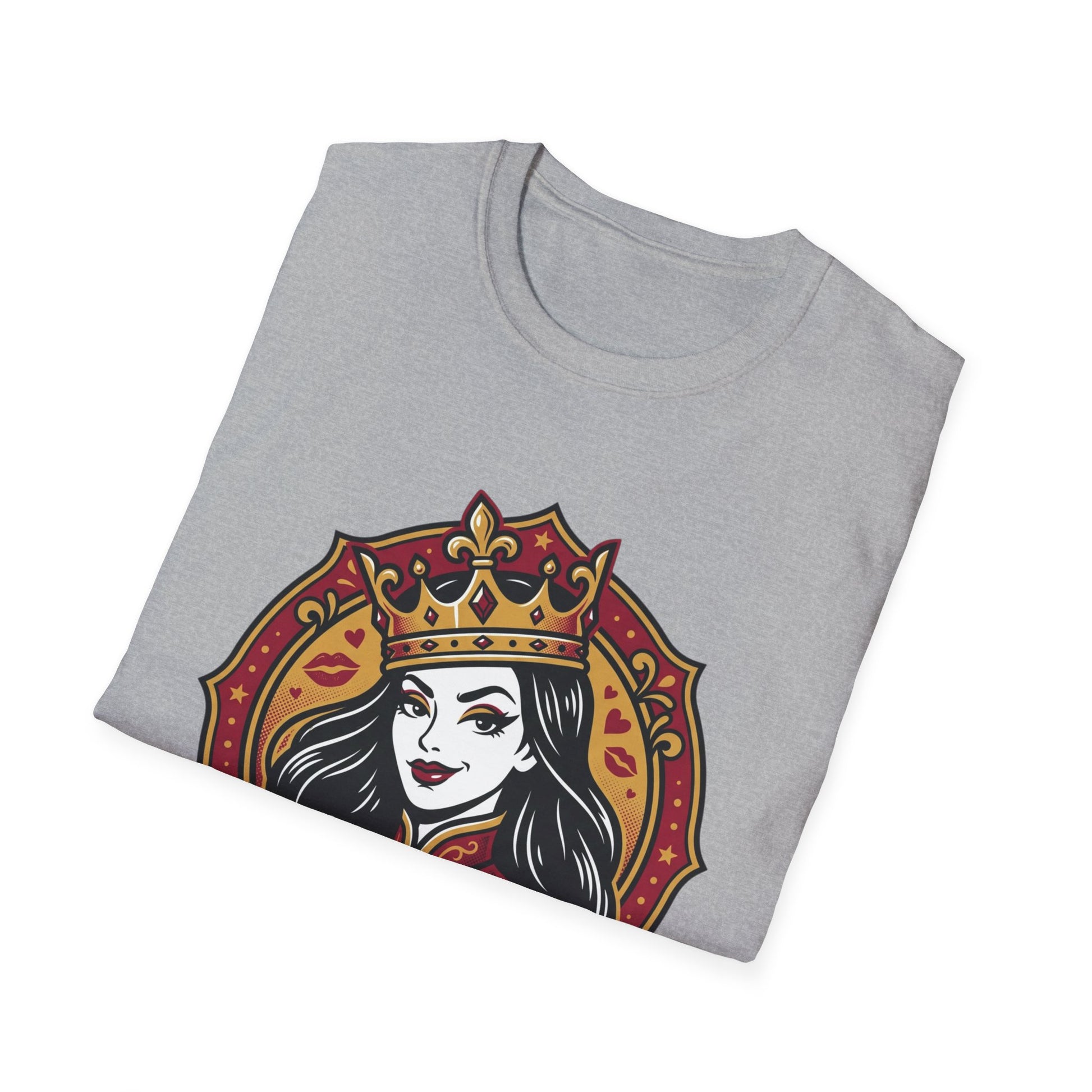 "Fellatio Queen" Retro Pinup Crown Graphic Tee Printify