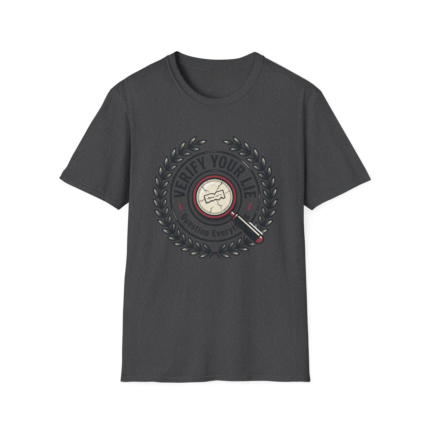Verify Your Life T-Shirt — Vintage Badge Graphic Tee for Curious Minds