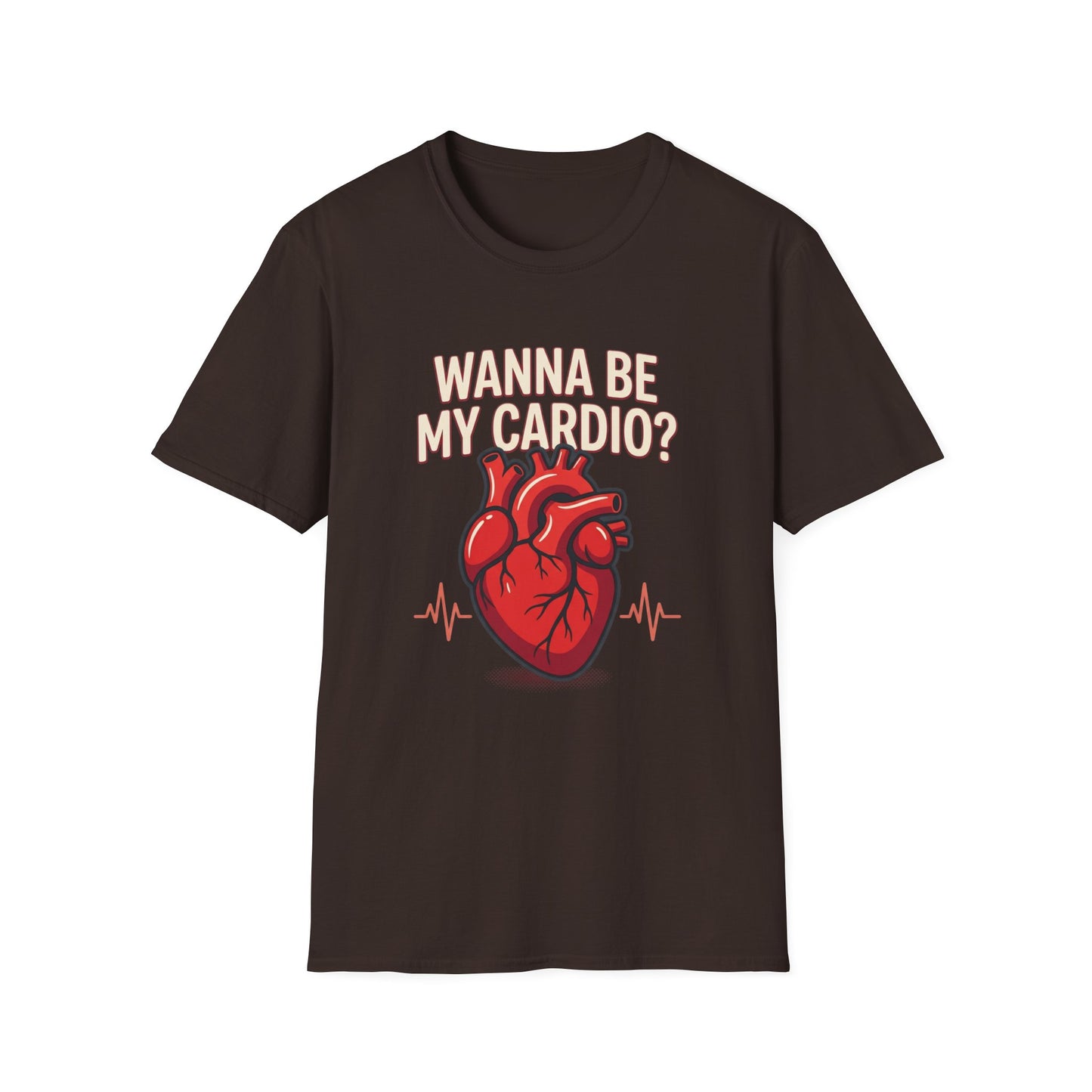 Wanna Be My Cardio? T-Shirt — Cute Anatomical Heart Graphic Tee