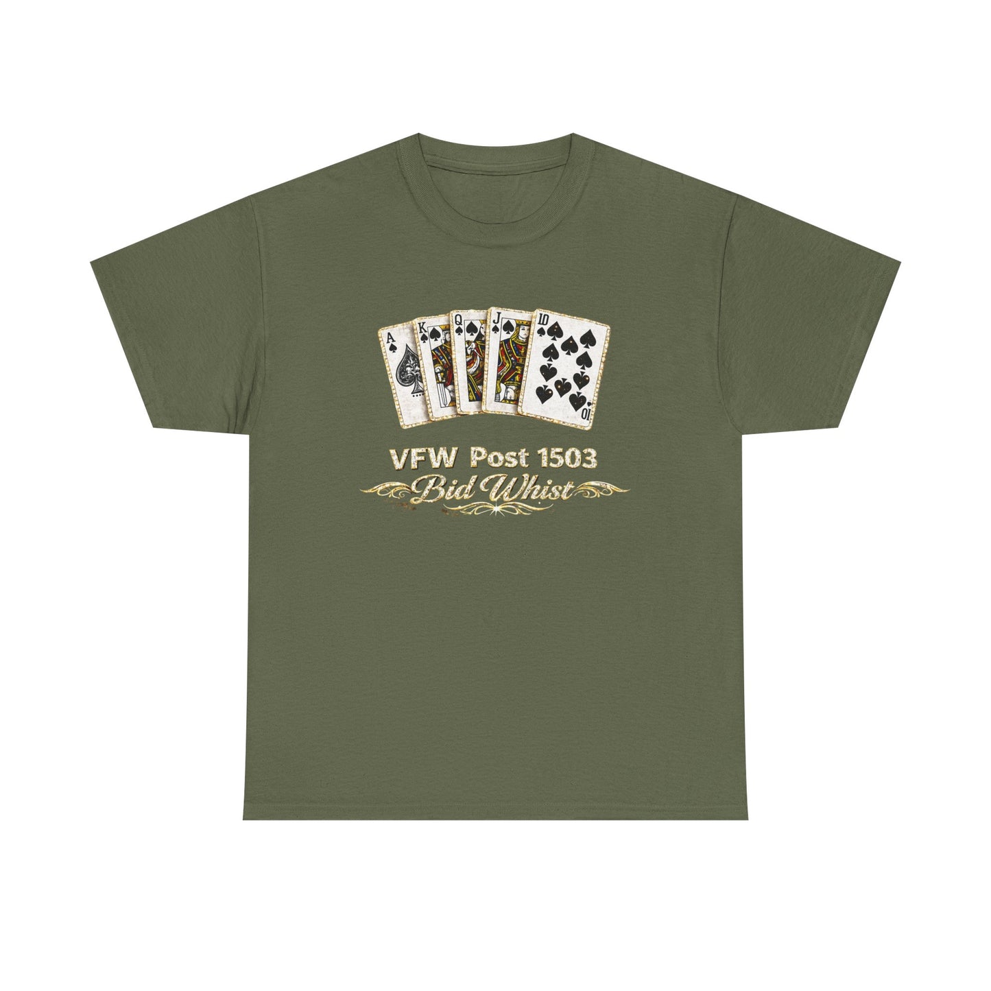 Veterans VFW Poker Night Tee – "VFW Post 1503" Playing Cards Design