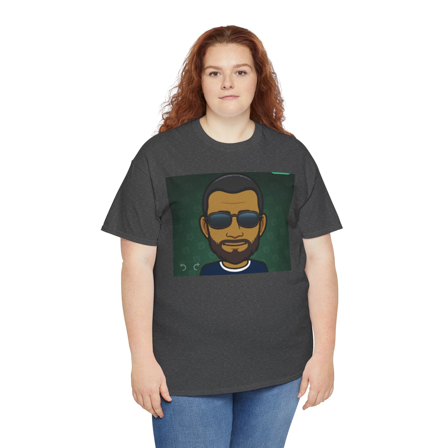 Bitmoji Portrait Tee — Cool Sunglasses Avatar Graphic T-Shirt Printify