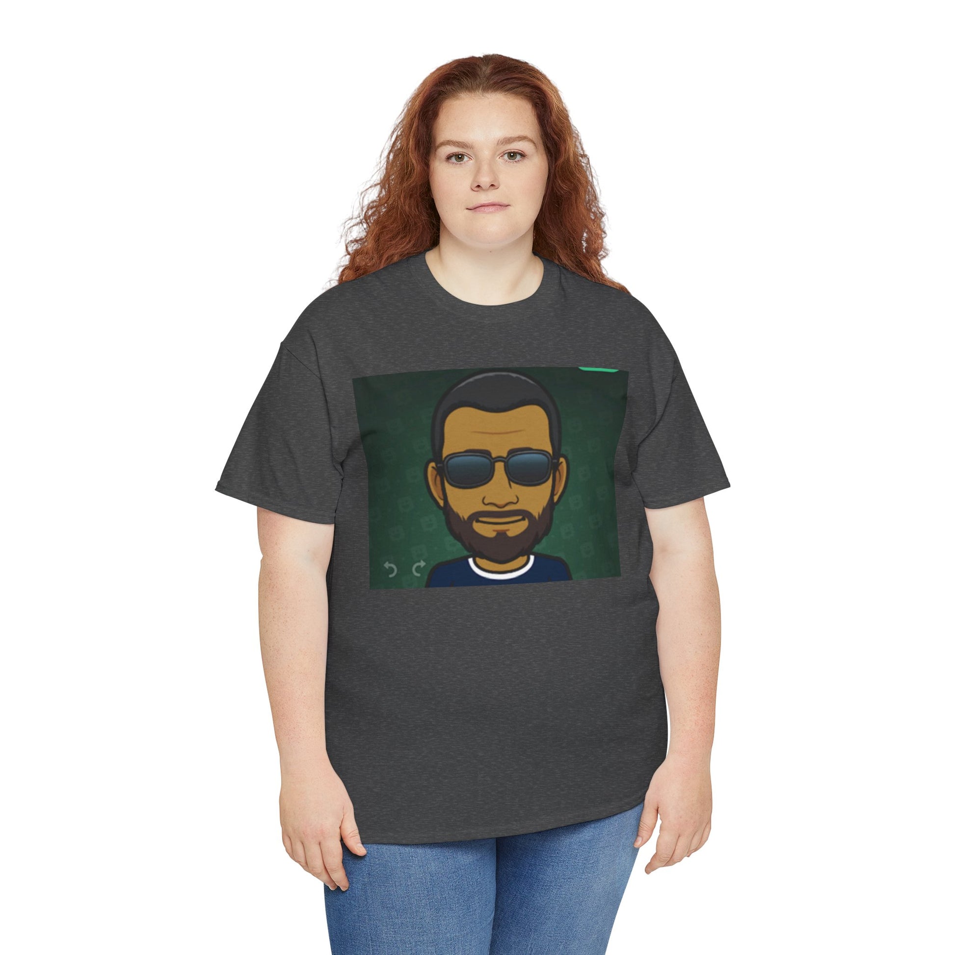 Bitmoji Portrait Tee — Cool Sunglasses Avatar Graphic T-Shirt Printify