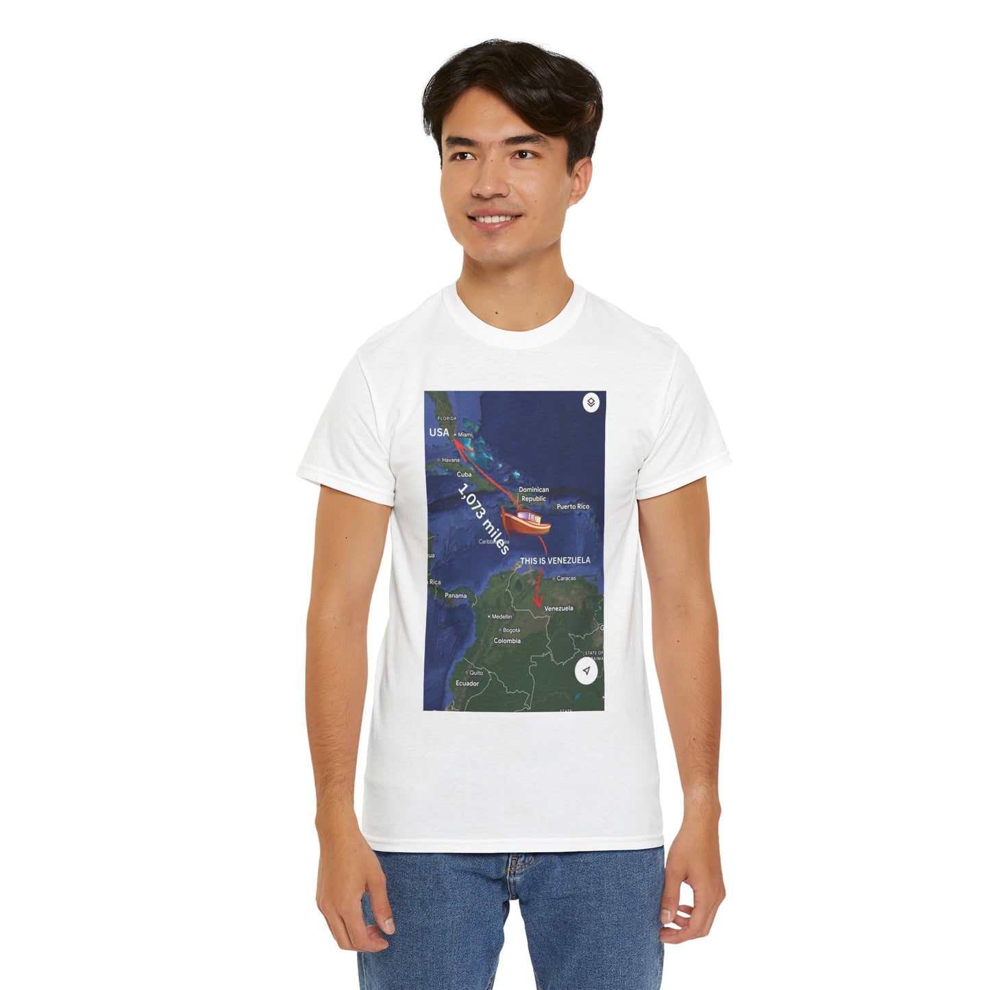 Weather Radar Tee — Tropical Storm Tracking Map Graphic Shirt Printify