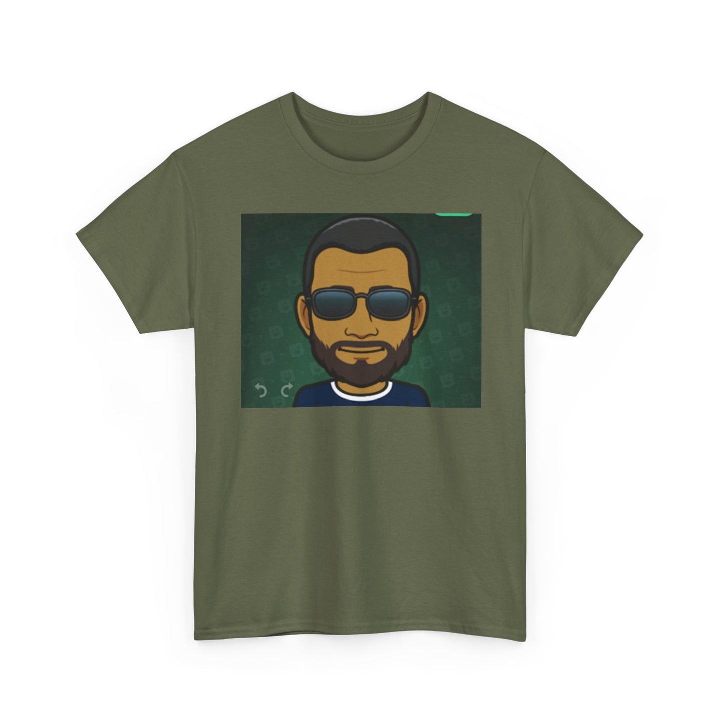 Bitmoji Portrait Tee — Cool Sunglasses Avatar Graphic T-Shirt Printify