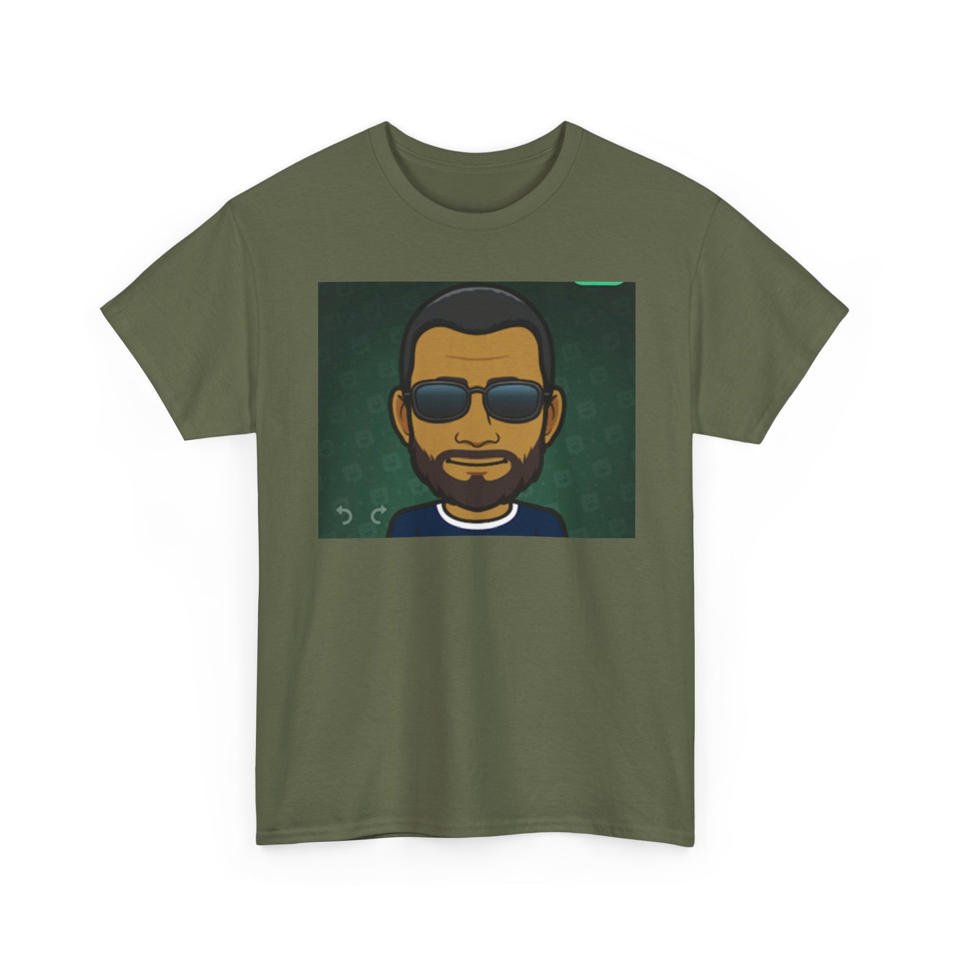 Bitmoji Portrait Tee — Cool Sunglasses Avatar Graphic T-Shirt Printify
