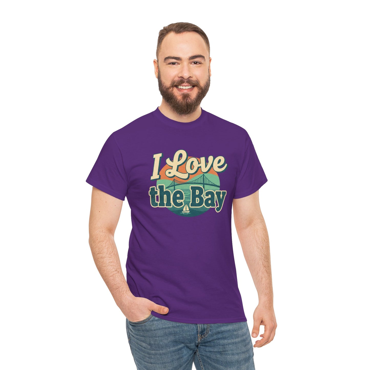 I Love the Bay T-Shirt — Retro Coastal Tee for Bay Lovers