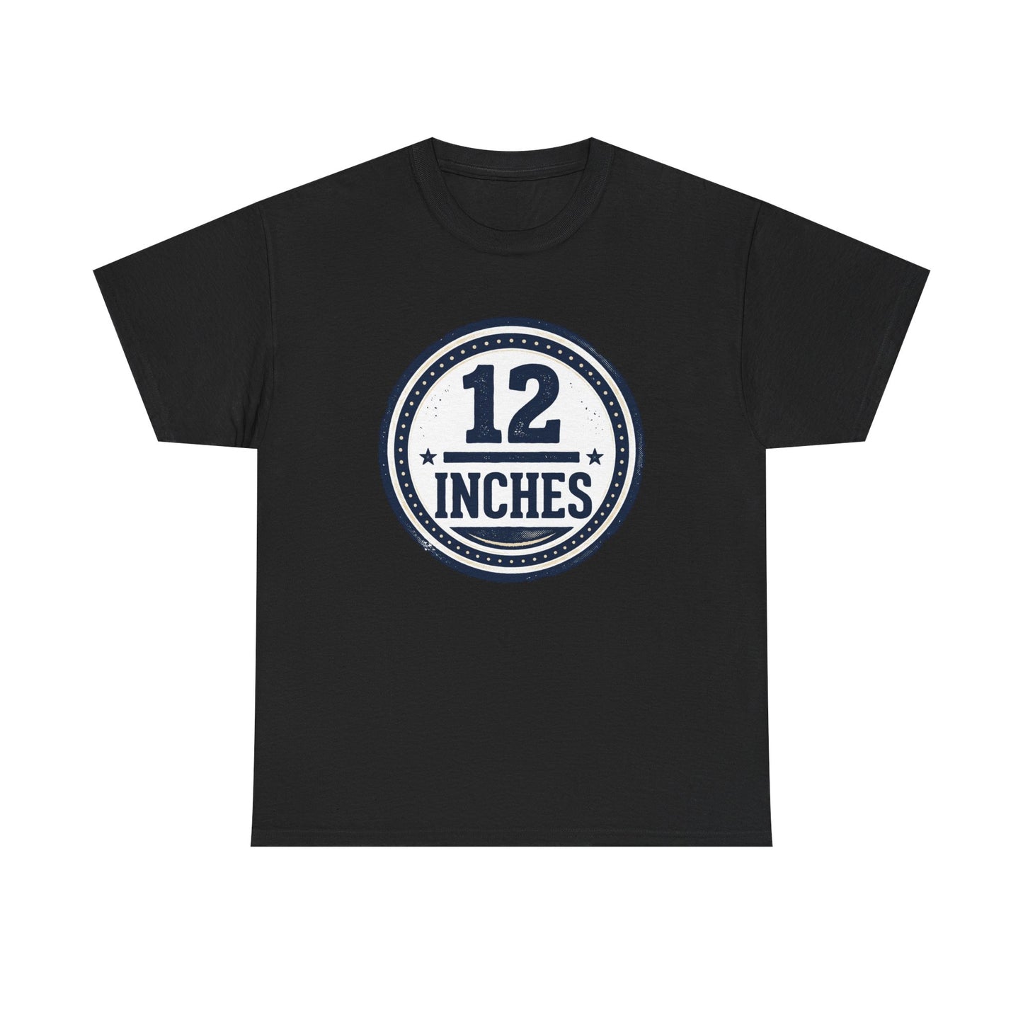 12 Inches Badge T-Shirt — Vintage Stamp Graphic Tee