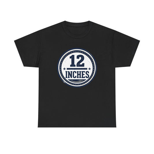 12 Inches Badge T-Shirt — Vintage Stamp Graphic Tee