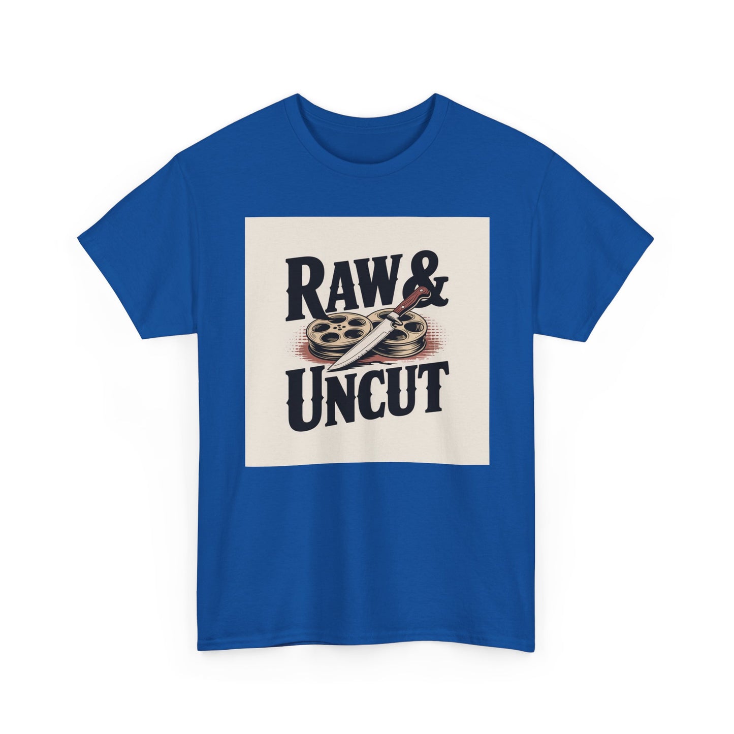 Raw & Uncut Graphic Tee — Vintage Film Reel Movie Lover T-Shirt