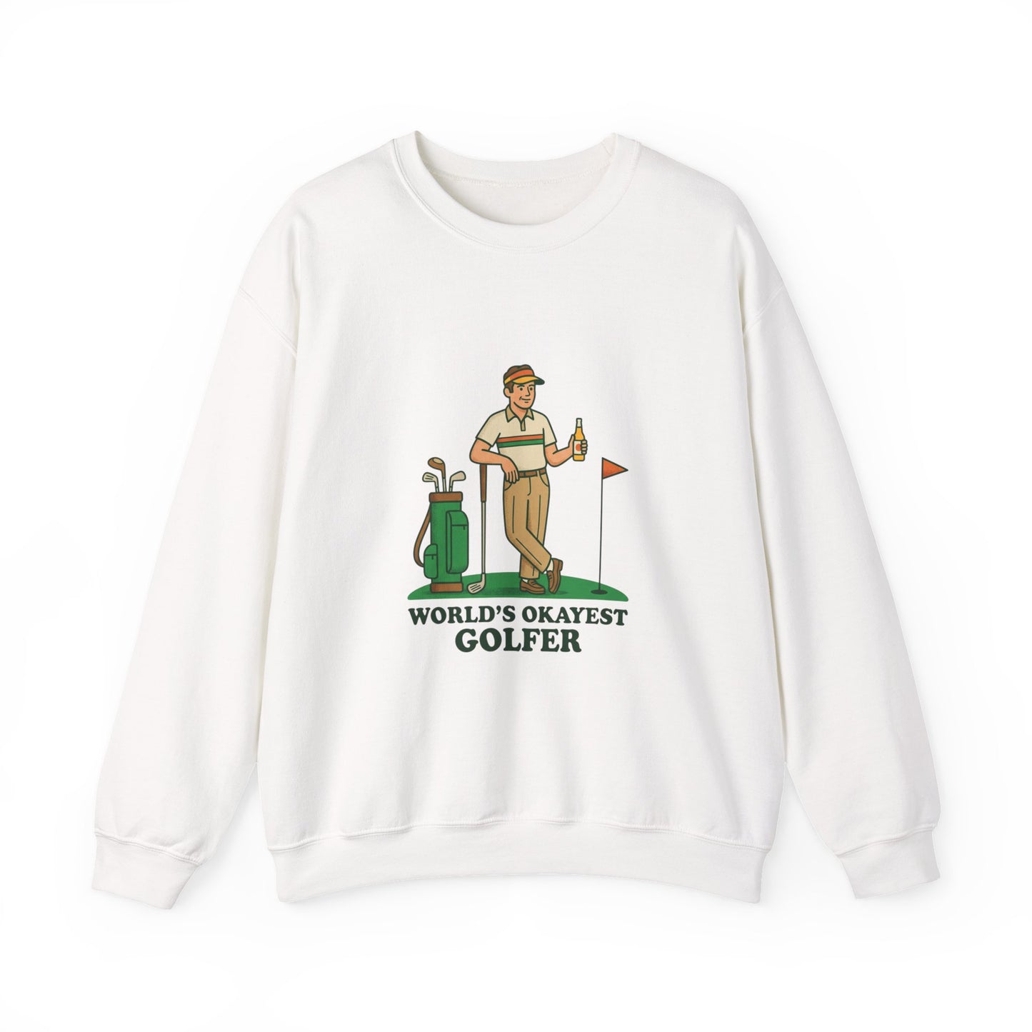 World's Okayest Golfer Sweatshirt | Golf, Bogey Humor, Retro Country Club
