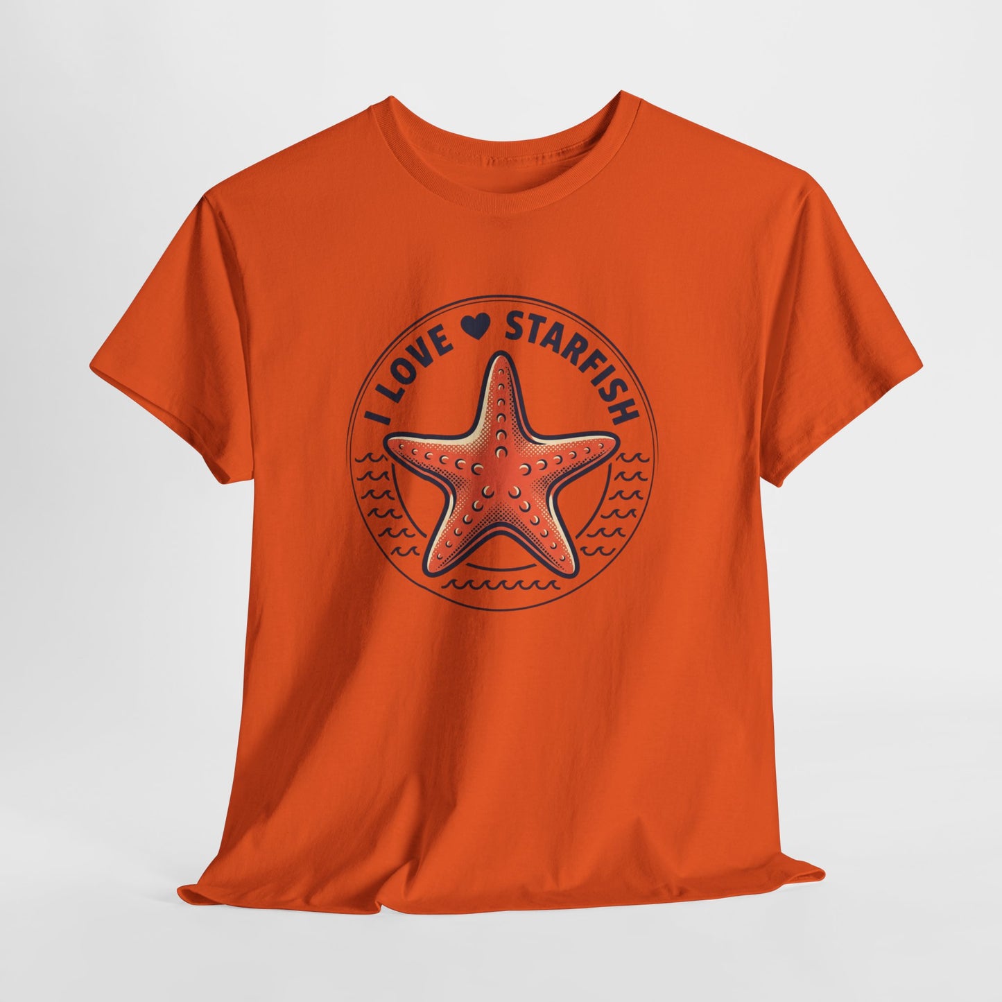 Starfish Tee — "I Love Starfish" Beach Graphic T-Shirt