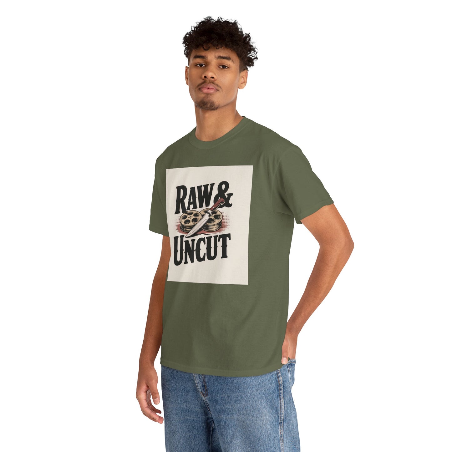 Raw & Uncut Graphic Tee — Vintage Film Reel Movie Lover T-Shirt