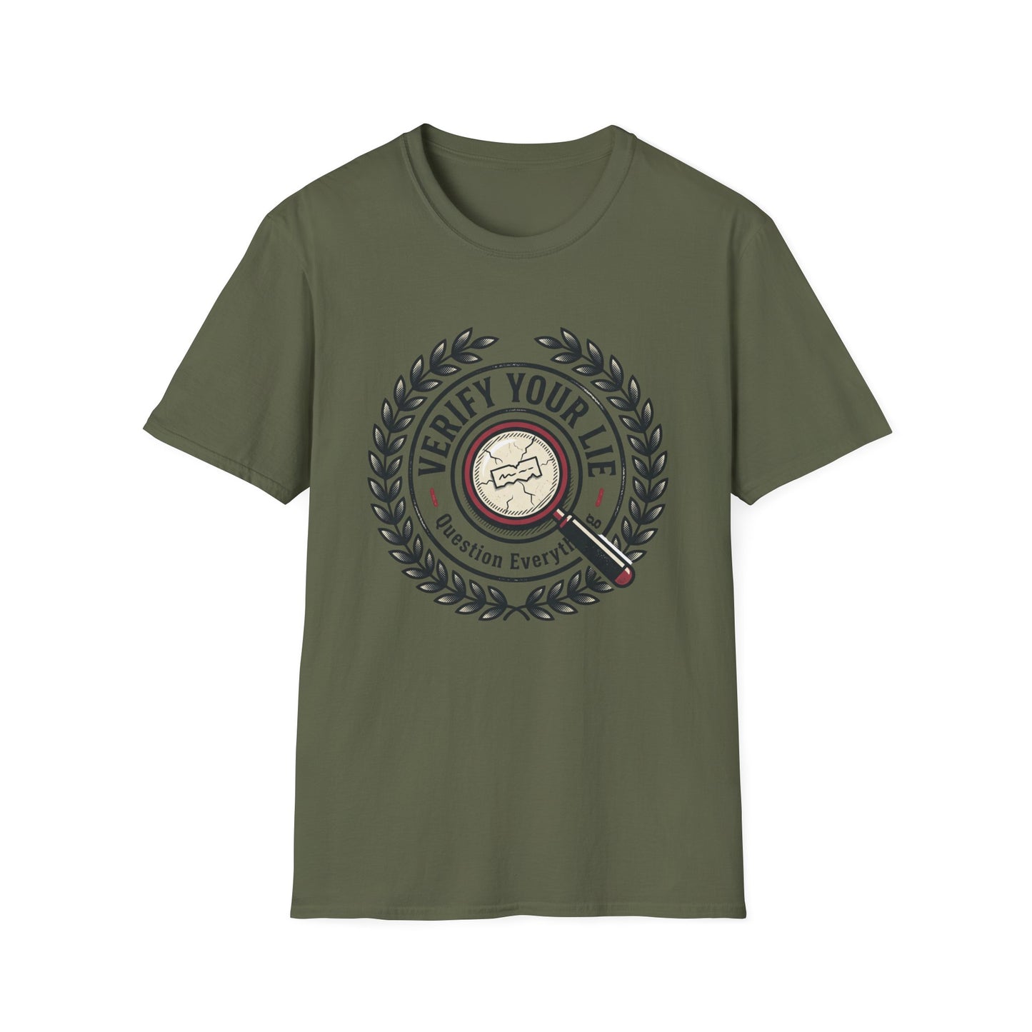 Verify Your Life T-Shirt — Vintage Badge Graphic Tee for Curious Minds