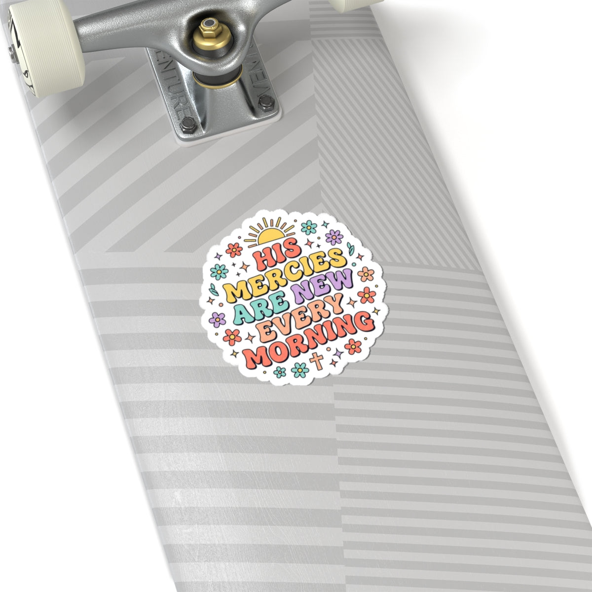 His Mercies Are New Every Morning Sticker | Christian, Pastel, Retro Encouragement