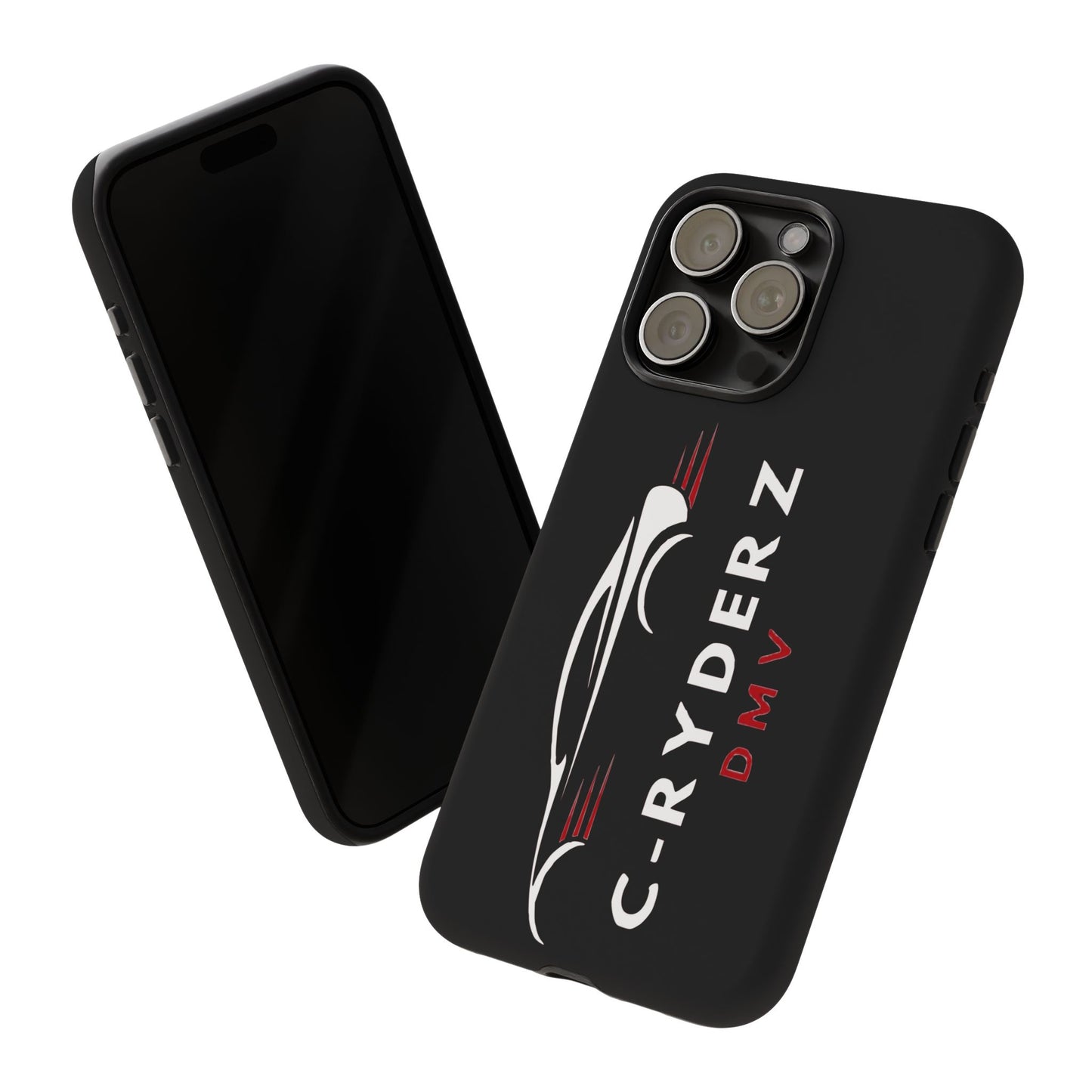C-Ryderz DMV Black Slim Phone Case — Sporty Car Silhouette Protective Cover Printify