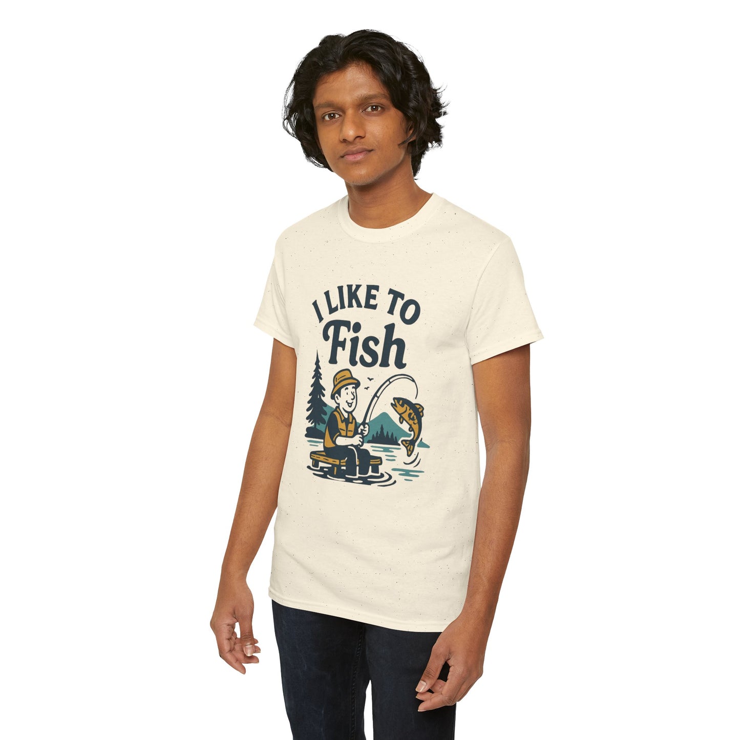 Fishing T-Shirt — "I Like to Fish" Vintage Outdoors Tee