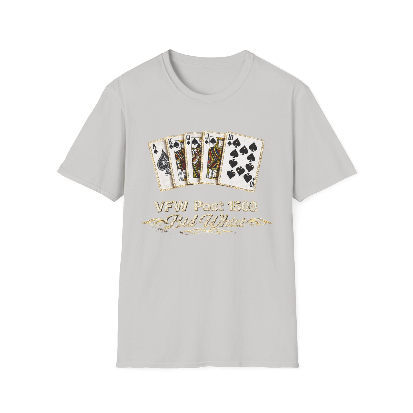 Bid Whist Playing Cards Tee — VFW Post 1503 Card Game T-Shirt
