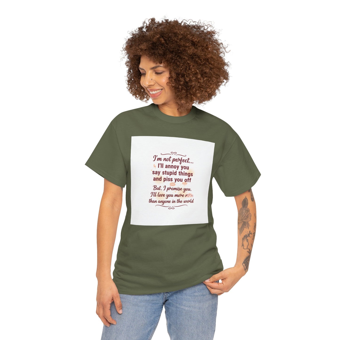 Funny Relationship Tee — “I’m Not Perfect… I’ll Annoy You” Couples T‑Shirt Printify