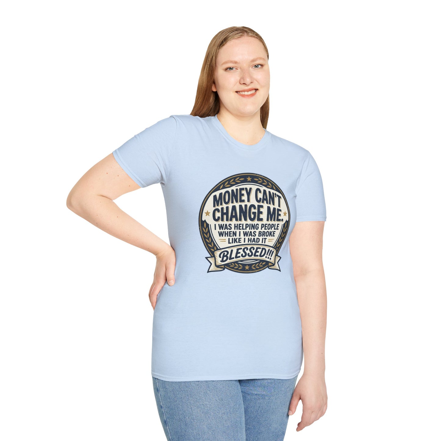 "Money Can't Change Me" Inspirational Vintage Graphic Tee