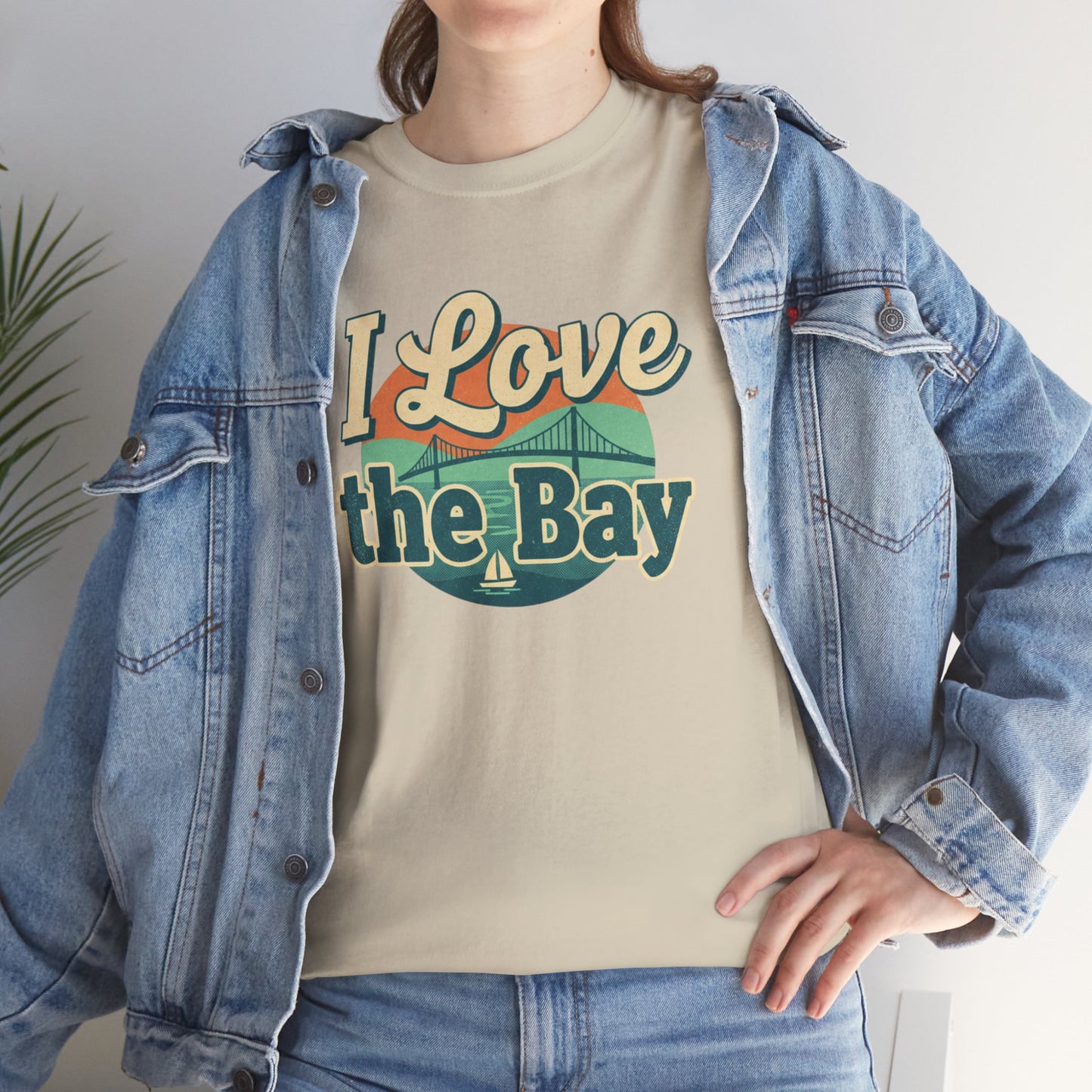 I Love the Bay T-Shirt — Retro Coastal Tee for Bay Lovers