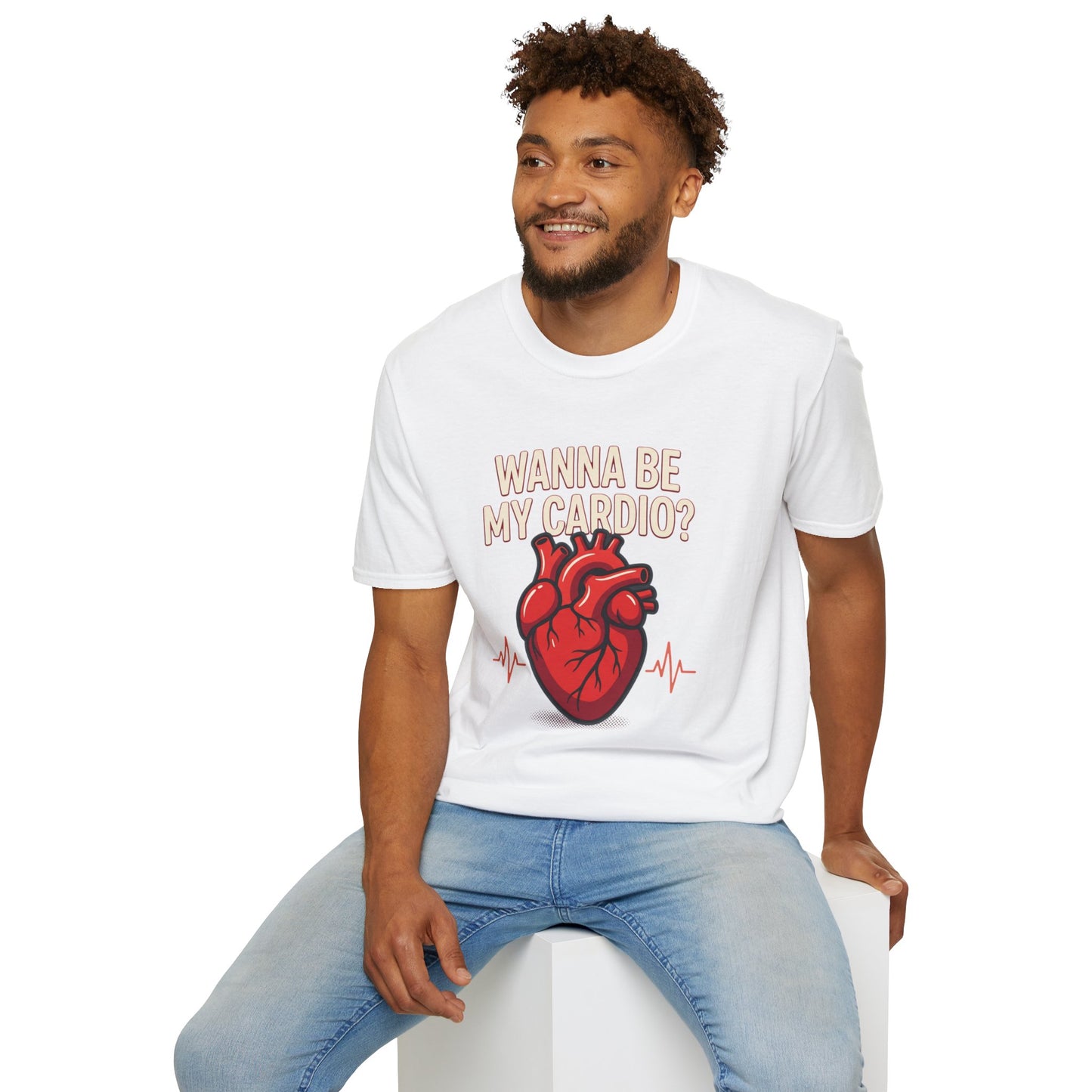 Wanna Be My Cardio? T-Shirt — Cute Anatomical Heart Graphic Tee