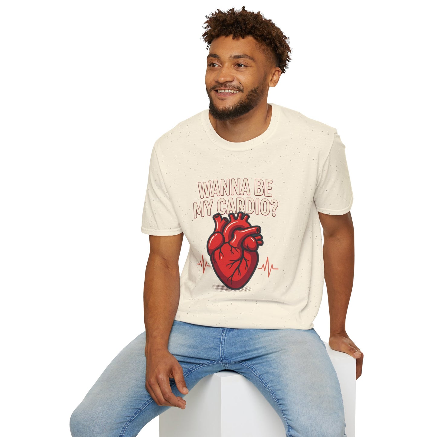 Wanna Be My Cardio? T-Shirt — Cute Anatomical Heart Graphic Tee