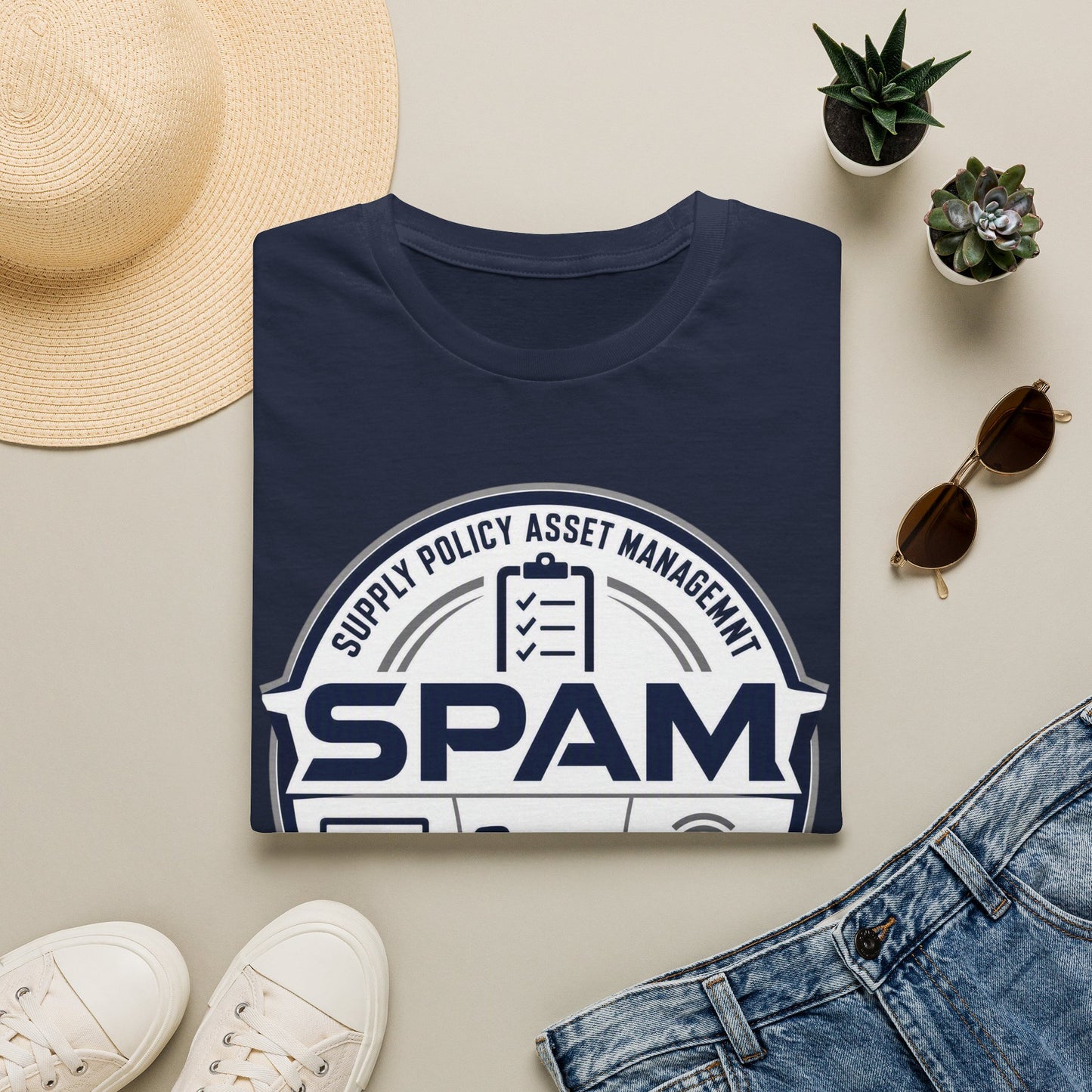 SPAM Supply Policy Asset Management T-Shirt — Logistics/ IT / Admin Graphic Tee