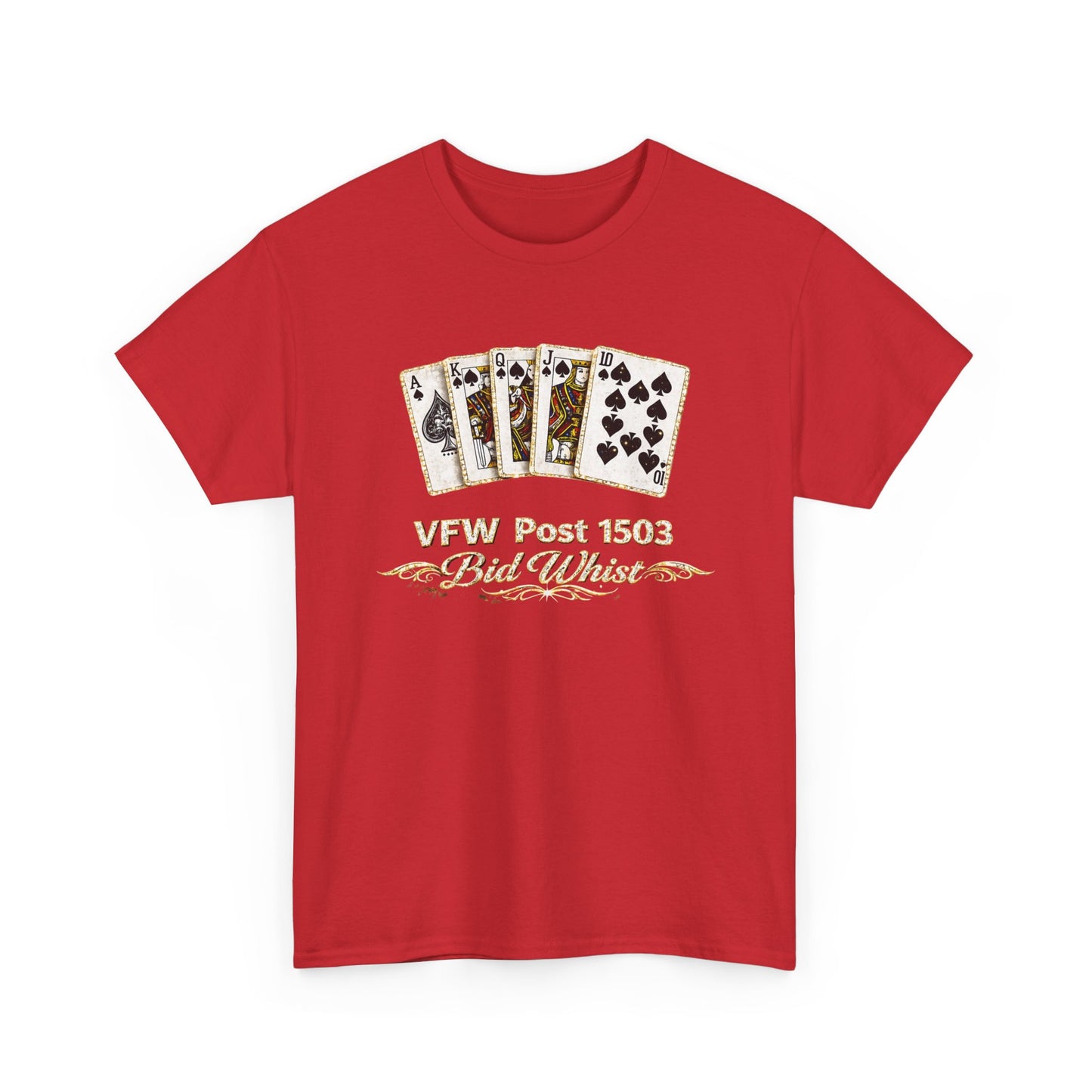 Veterans VFW Poker Night Tee – "VFW Post 1503" Playing Cards Design