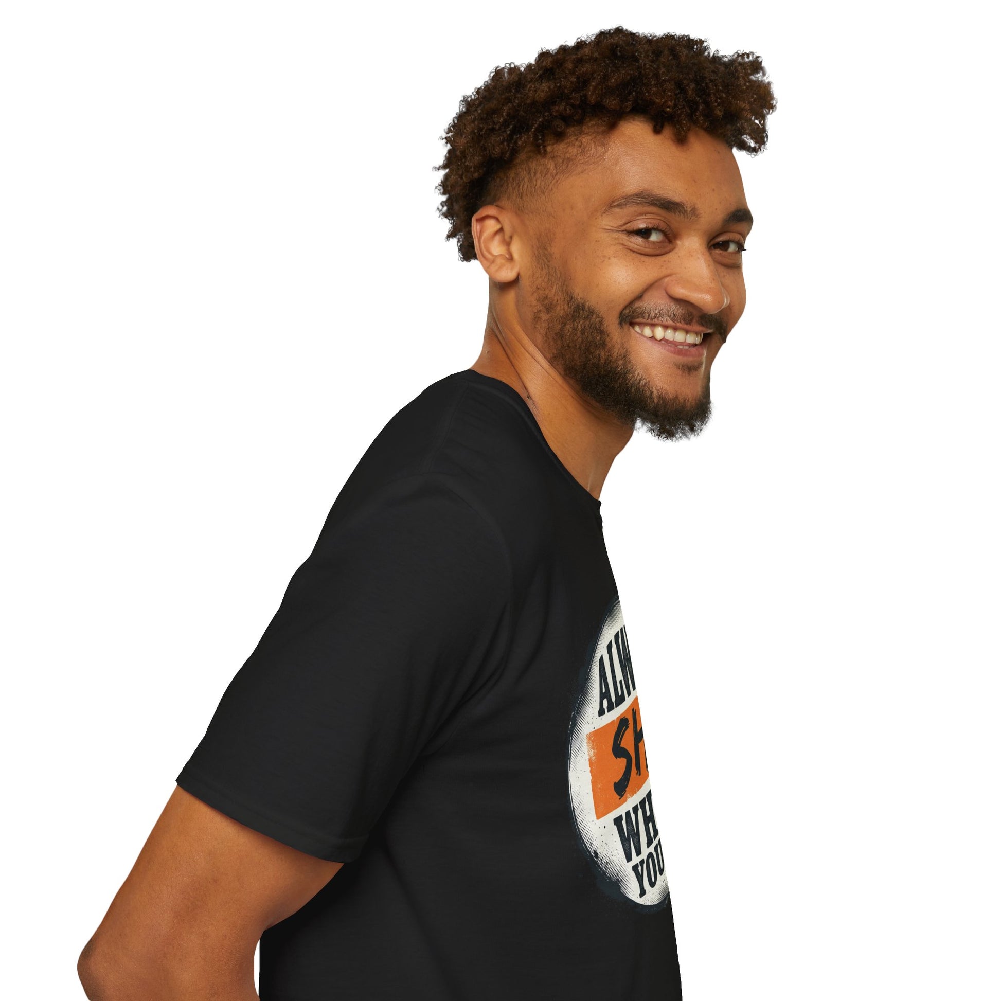 T-Shirt — Funny "Always Shit Where You Eat" Graphic Tee Printify