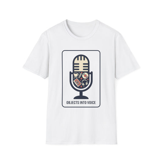 Microphone Graphic T-Shirt — “Objects Into Voice” Podcast Tee