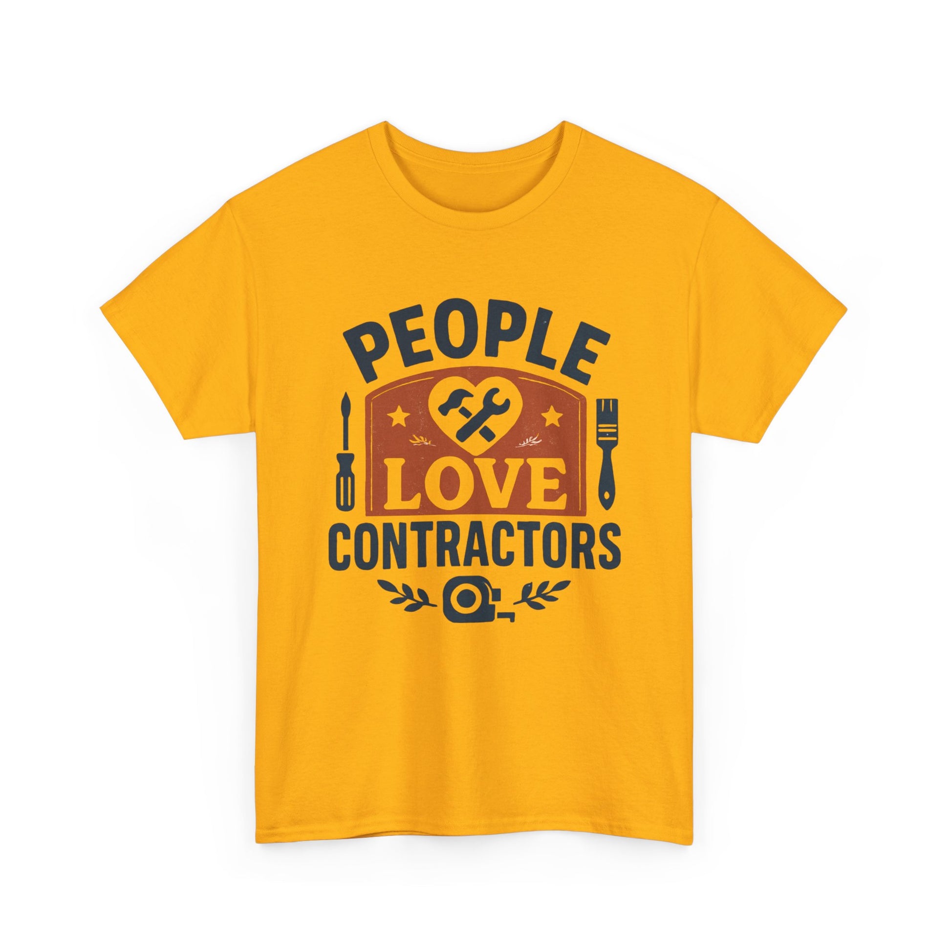 Contractor T-Shirt – "People Love Contractors" Graphic Tee Printify