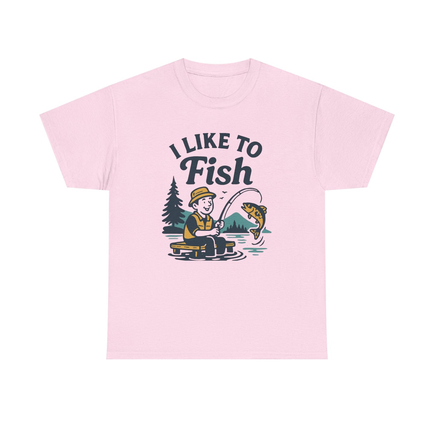 Fishing T-Shirt — "I Like to Fish" Vintage Outdoors Tee