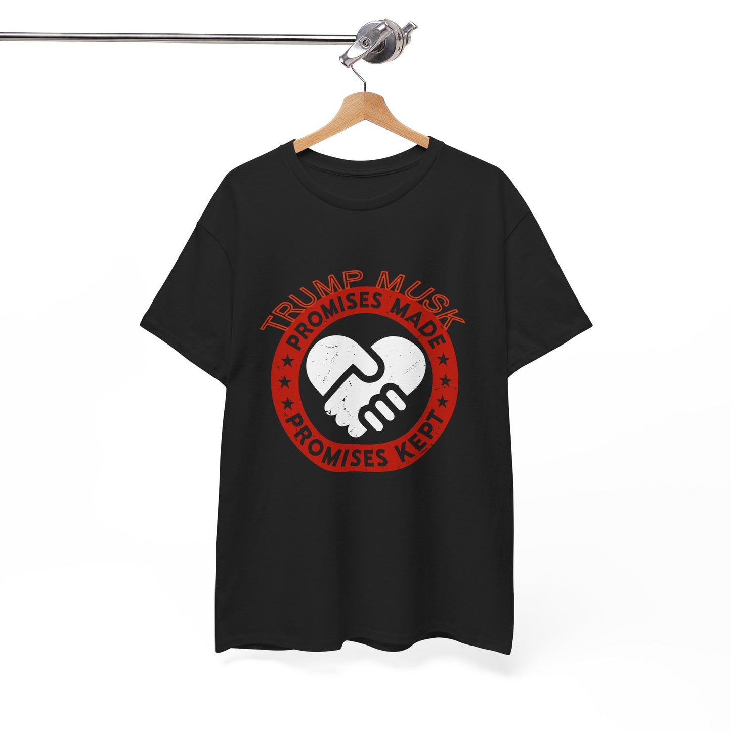 Trump Musk Promises Made Promises Kept -Unisex Heavy Cotton Tee