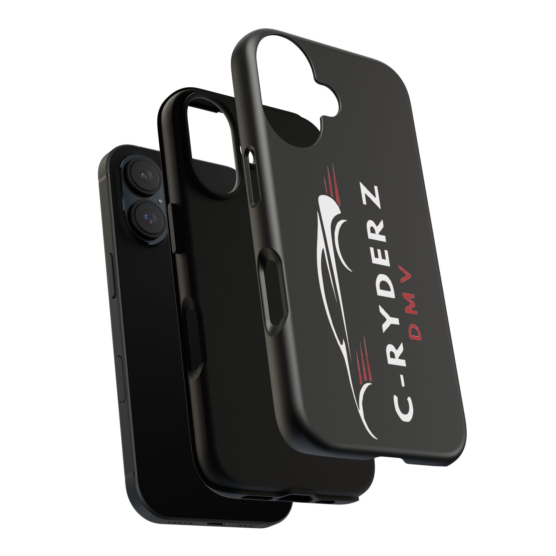 C-Ryderz DMV Black Slim Phone Case — Sporty Car Silhouette Protective Cover Printify