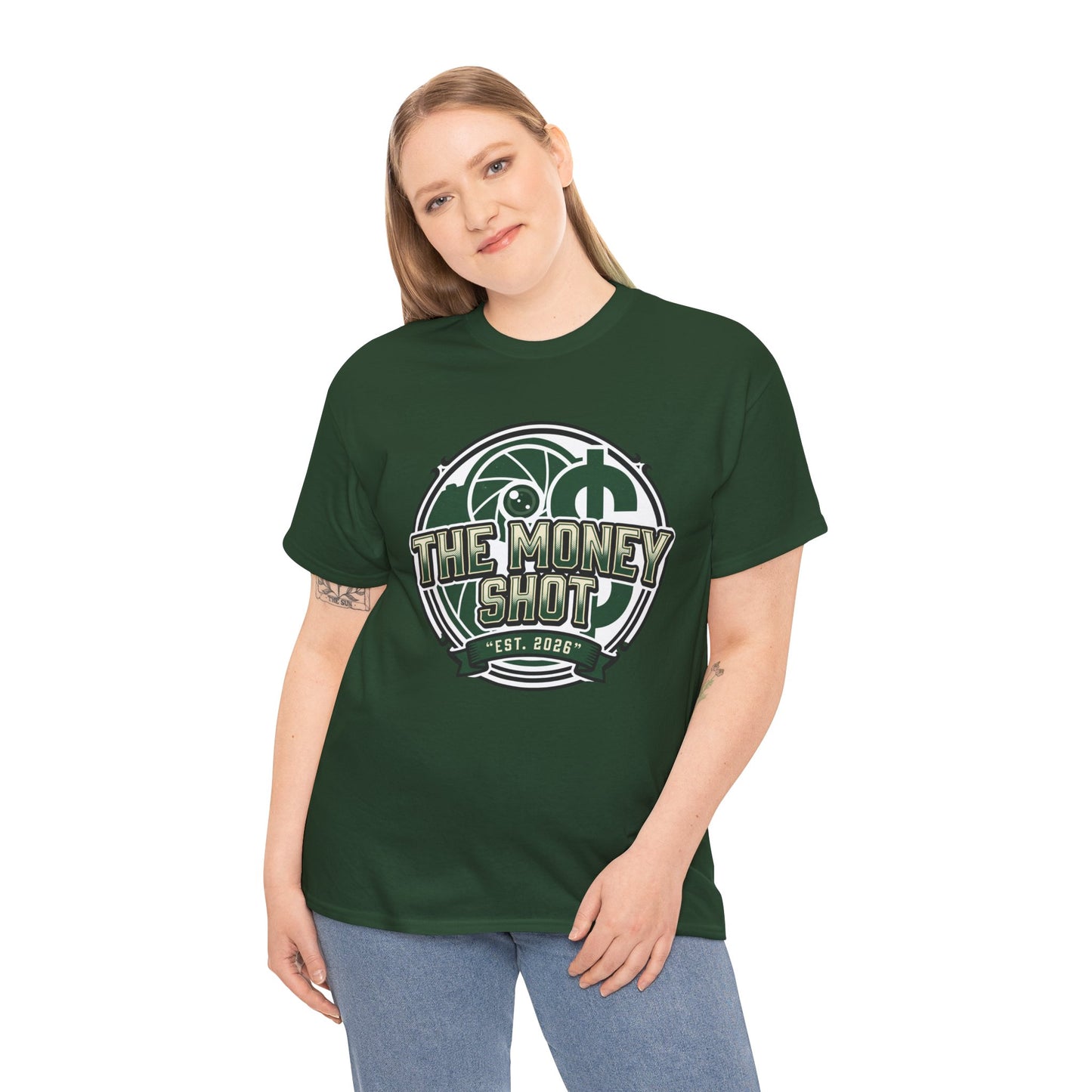 The Money Shot Graphic Tee — Retro Dollar Logo T-Shirt