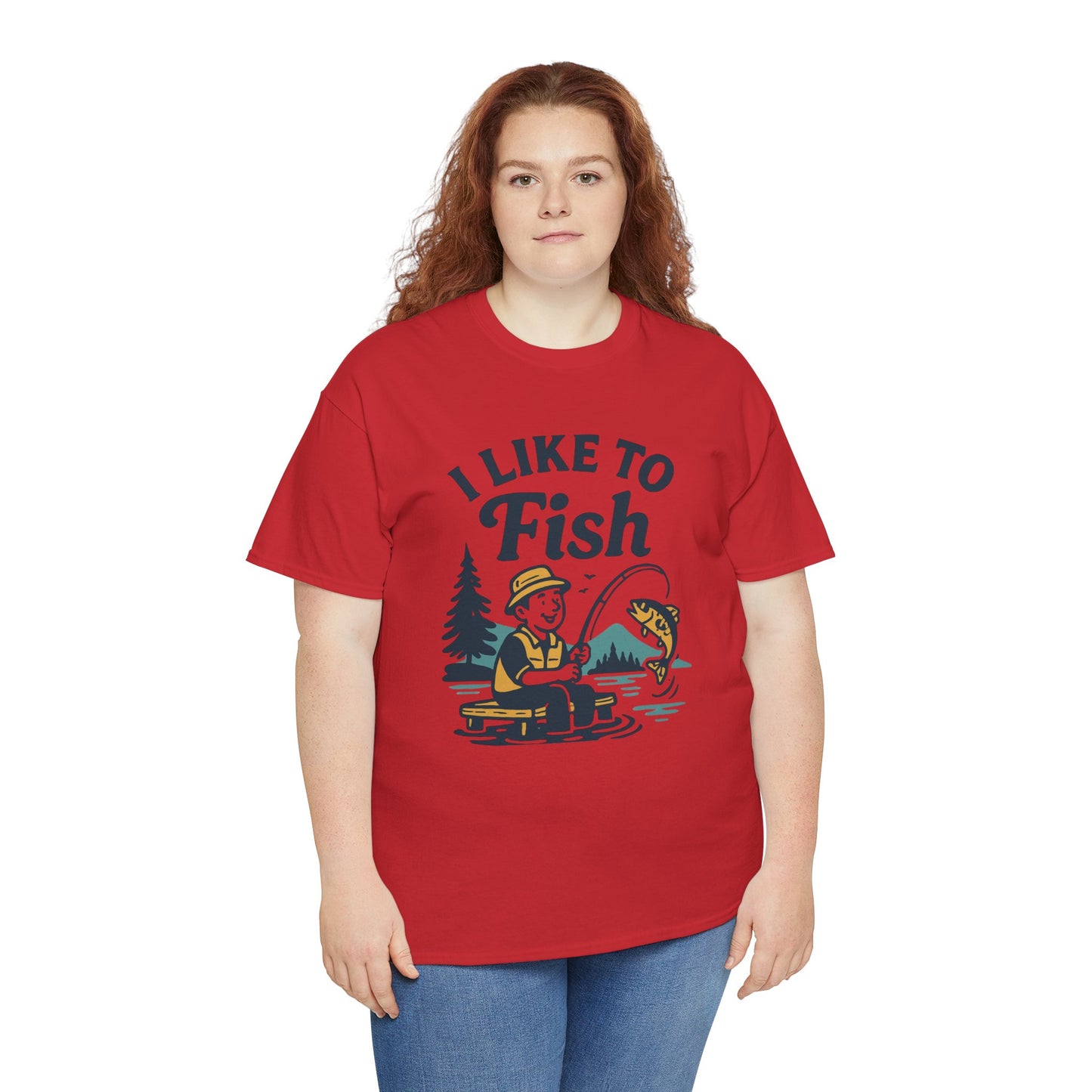 Fishing T-Shirt — "I Like to Fish" Vintage Outdoors Tee