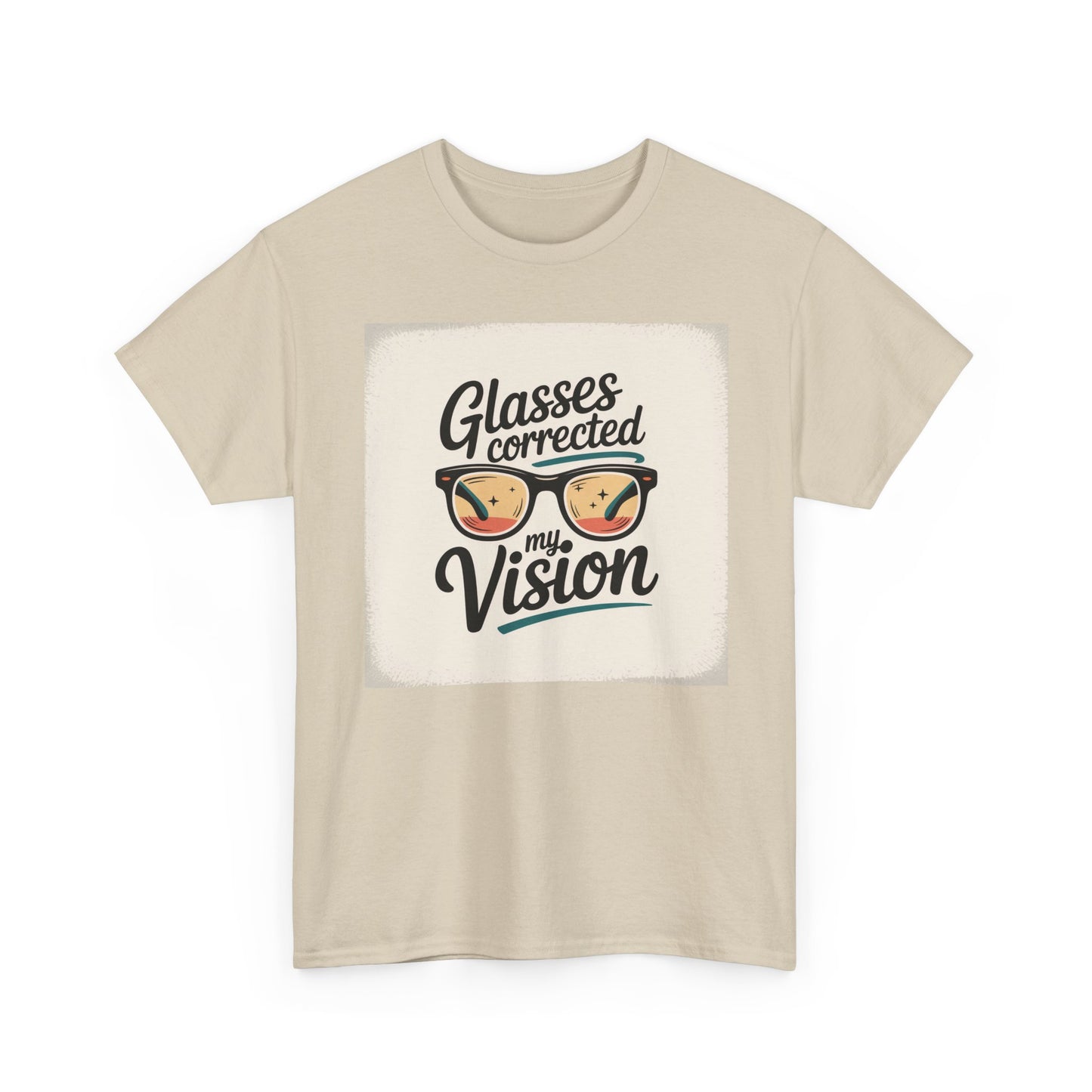 T-Shirt — "Glasses Corrected My Vision" Retro Eyewear Graphic Tee