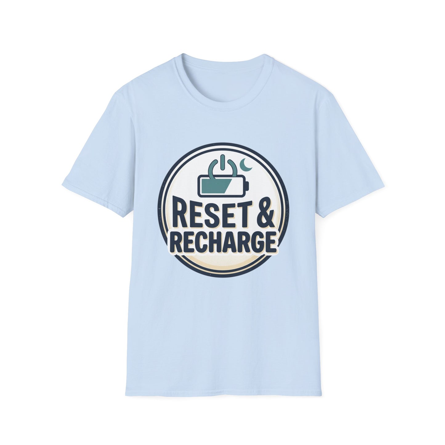 Reset & Recharge T-Shirt — Self-Care Relaxation Graphic Tee