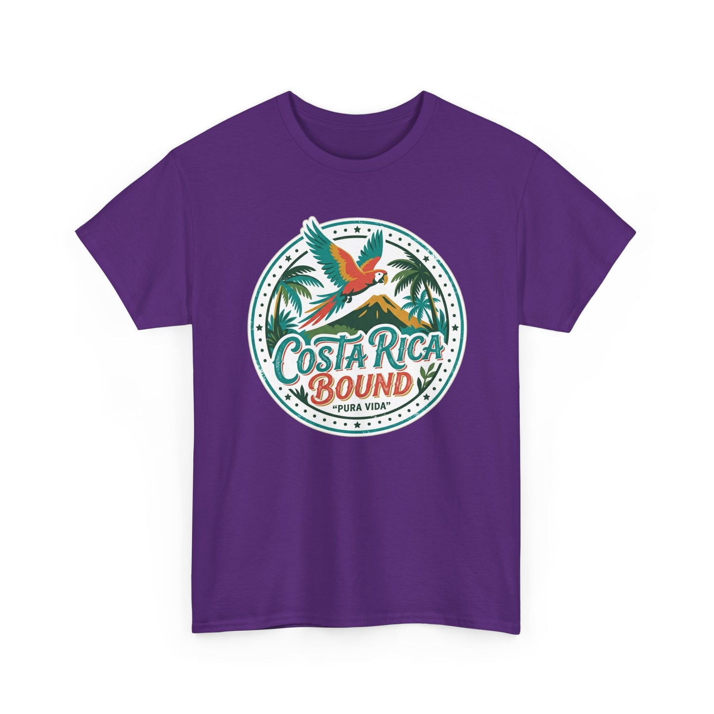 Costa Rica Bound T-Shirt — Tropical Parrot Travel Tee Printify