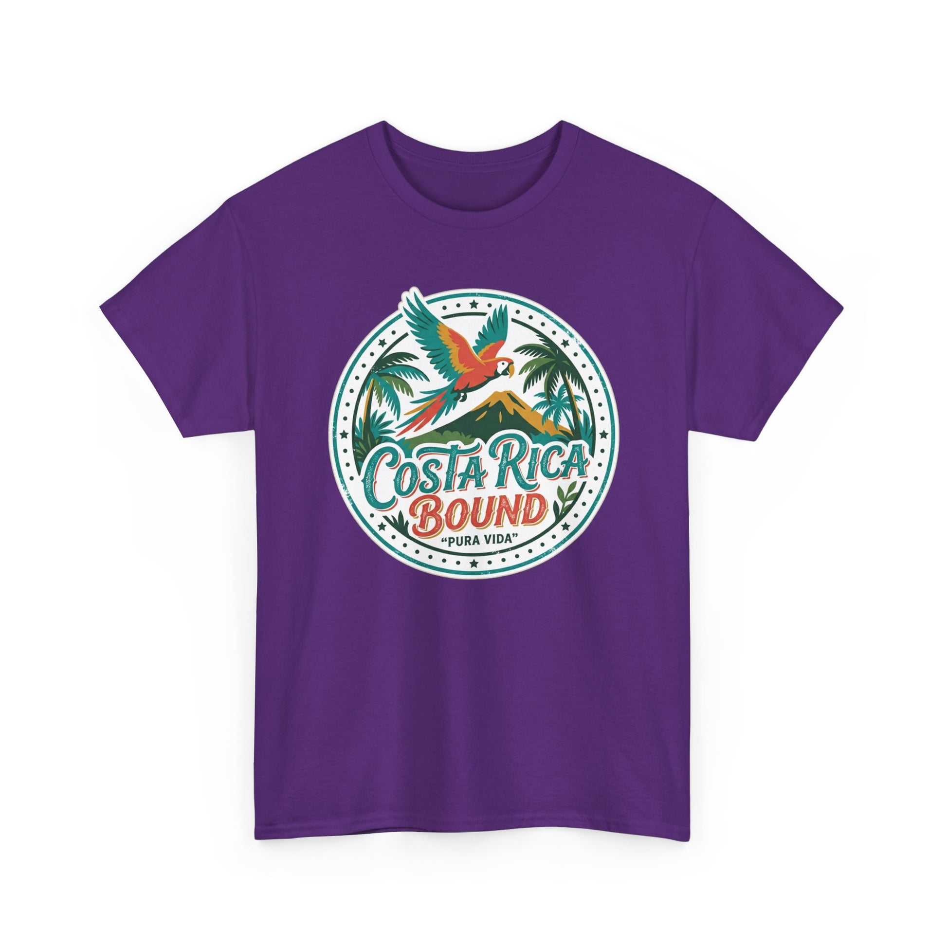 Costa Rica Bound T-Shirt — Tropical Parrot Travel Tee Printify